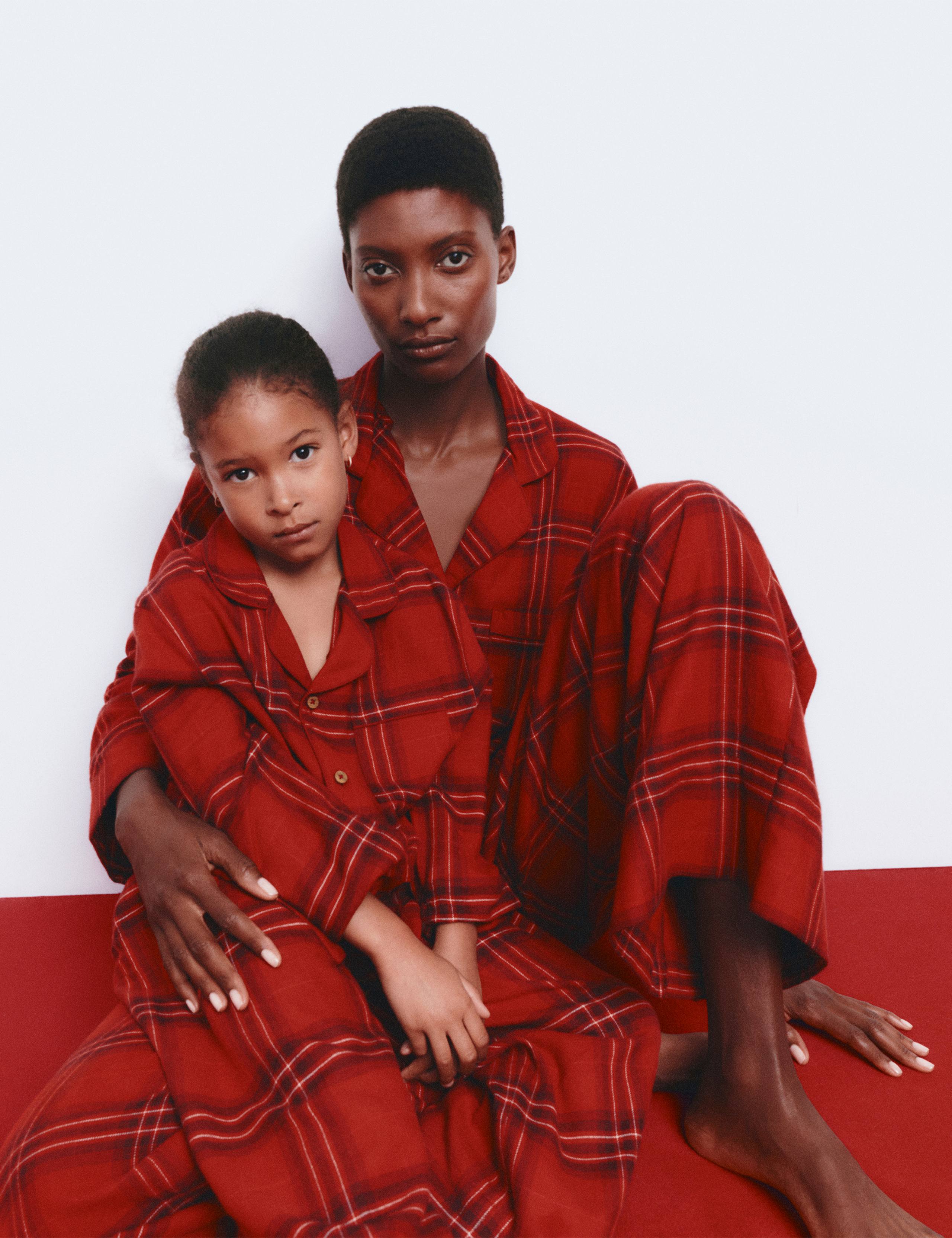 Pure Cotton Check Christmas Family Pyjamas (1-16 Yrs) 2 of 3