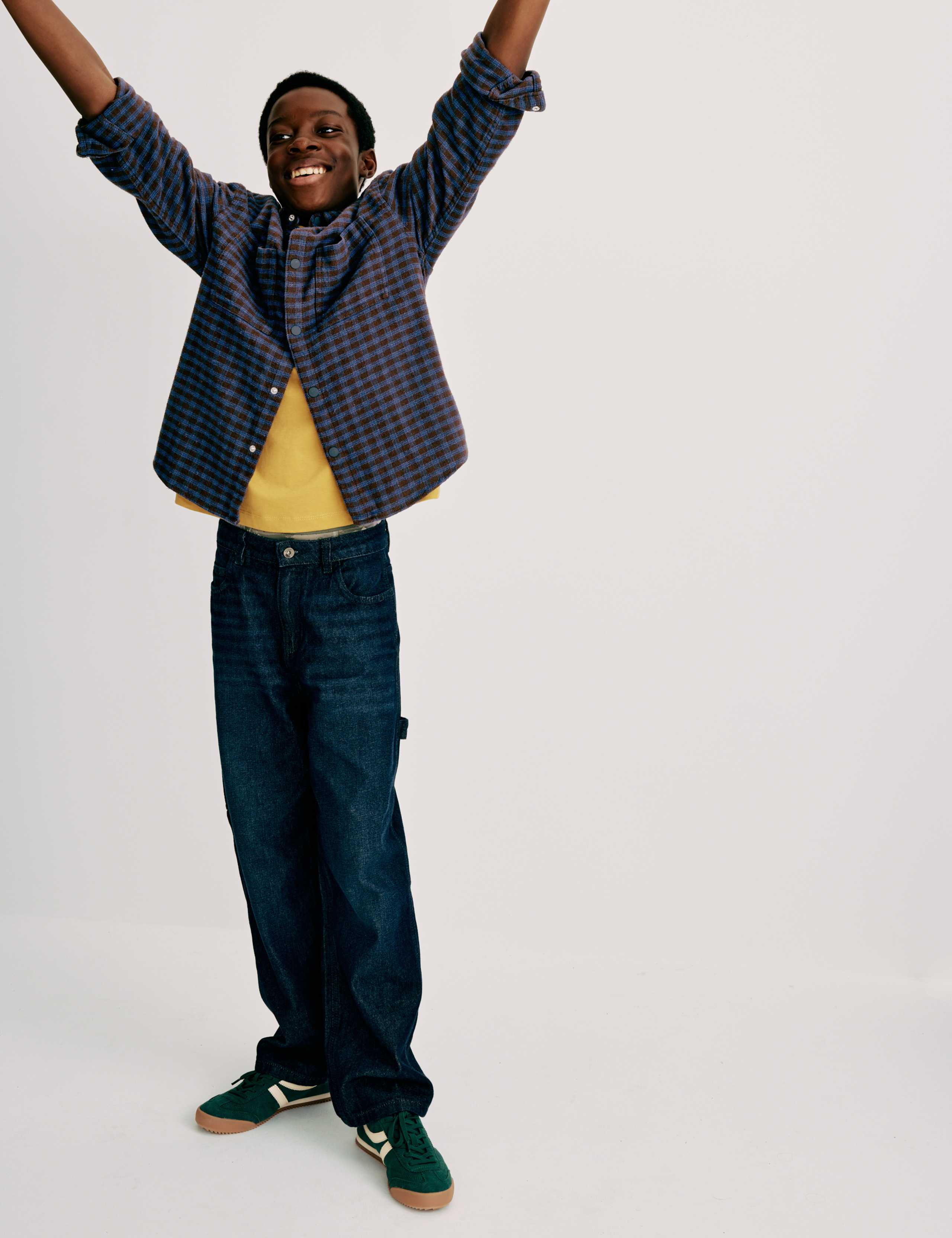 Pure Cotton Micro Check Shirt (6-16 Yrs) 3 of 6