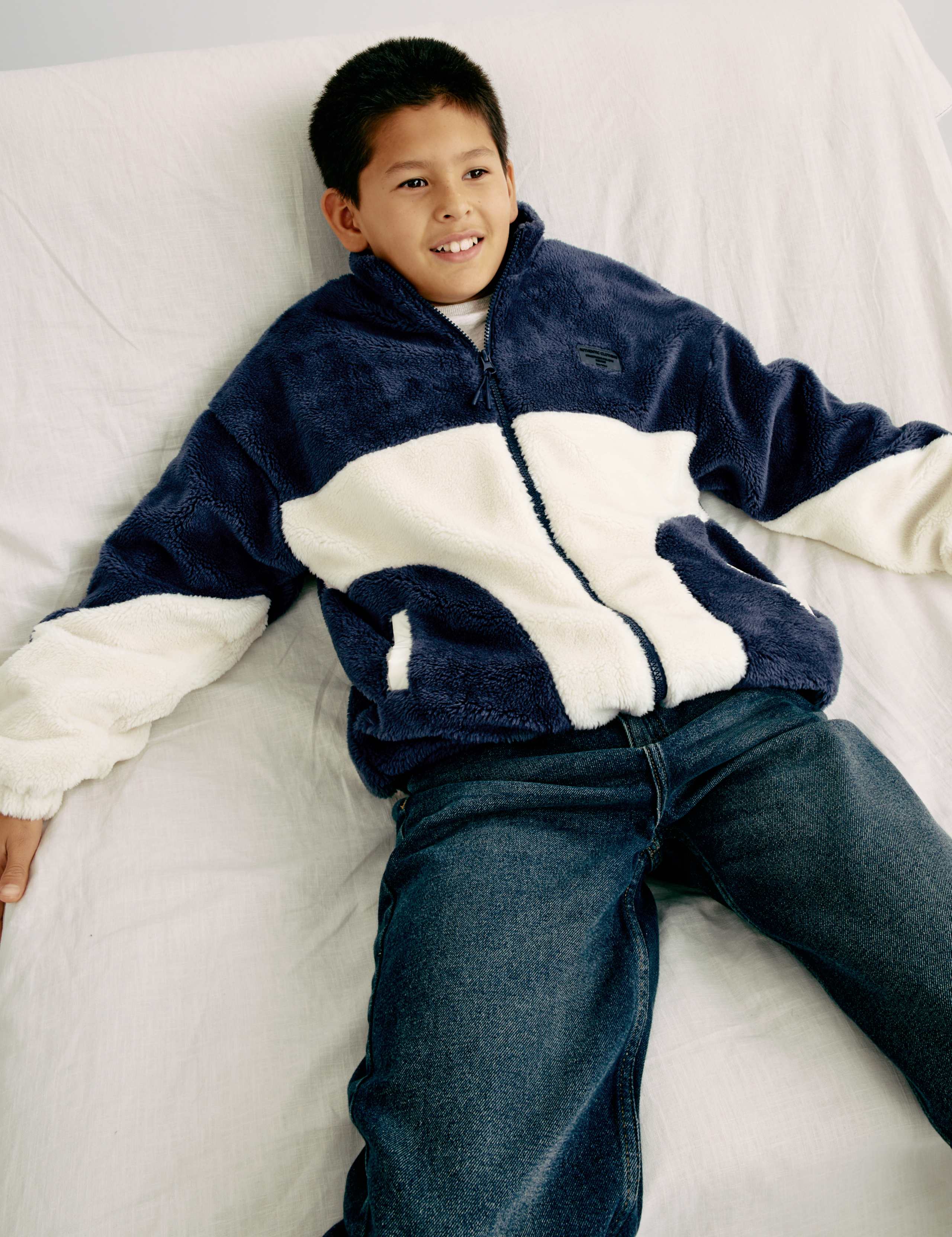 Borg Colour Block Jacket (6-16 Yrs) 3 of 7