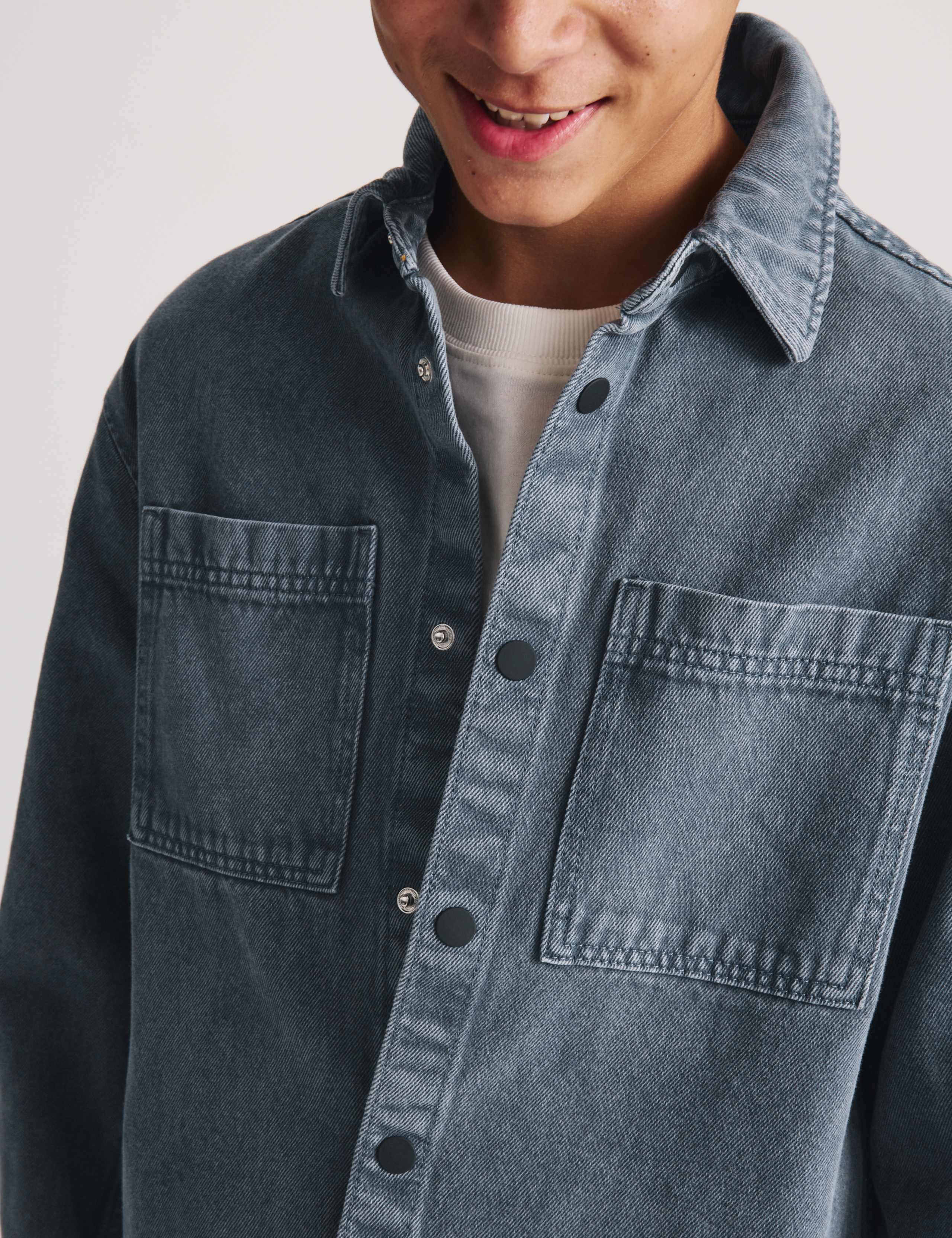 Pure Cotton Denim Shirt (6-16 Yrs) 3 of 7