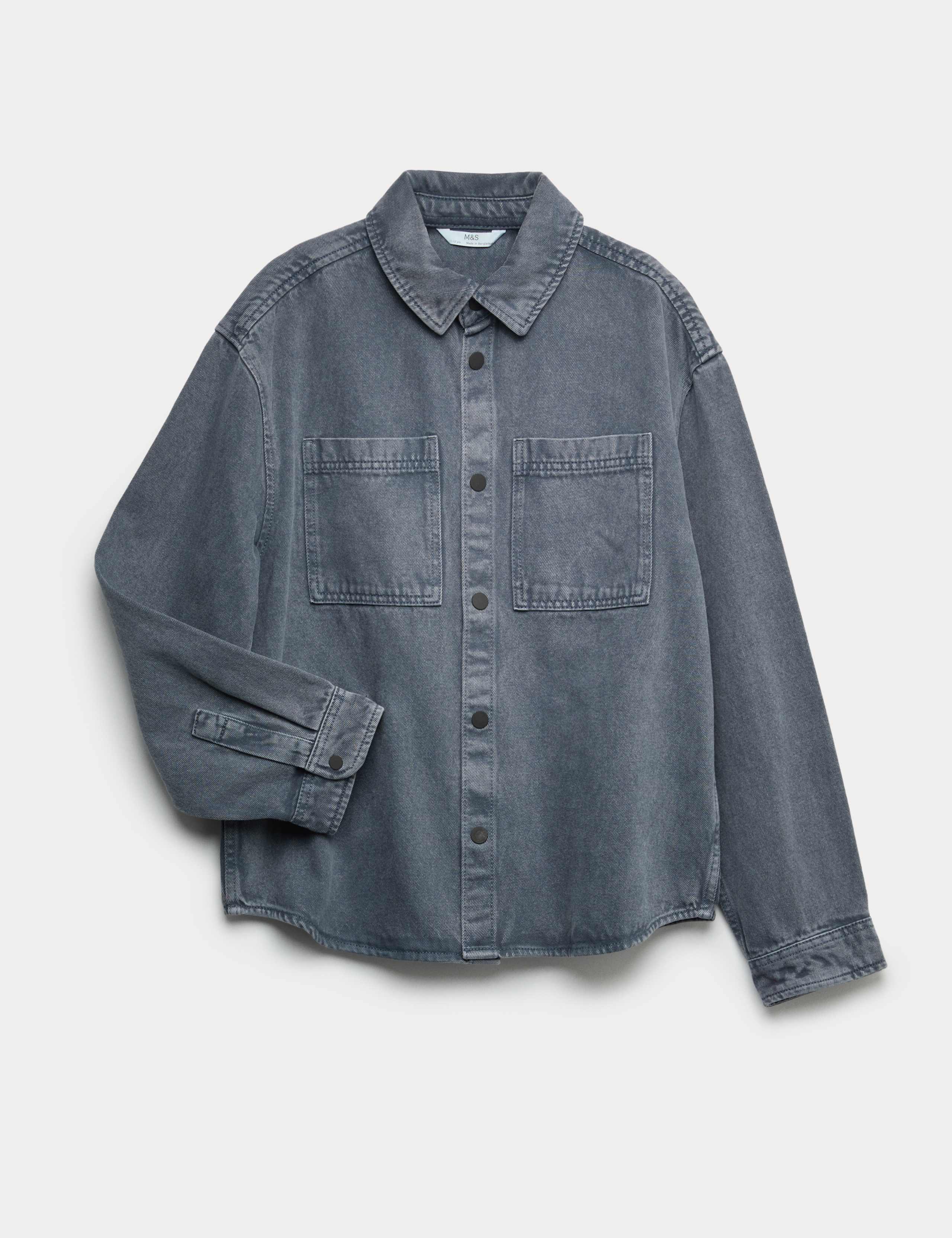 Pure Cotton Denim Shirt (6-16 Yrs) 2 of 7