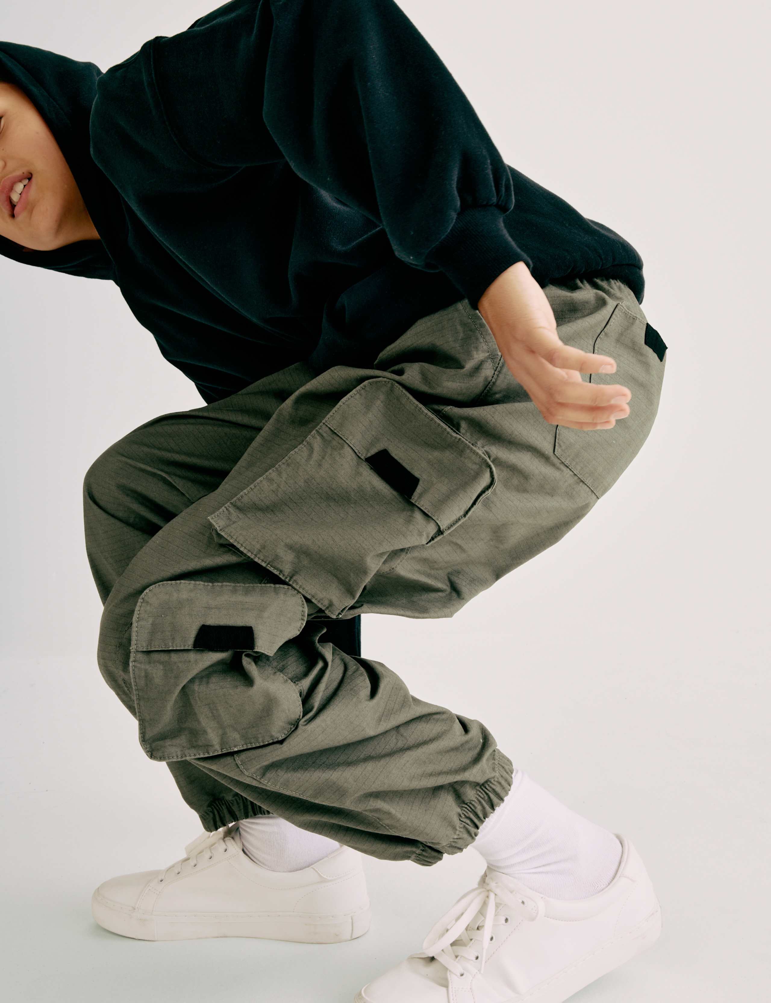 Pure Cotton Ripstop Cargo Trousers (6-16 Yrs) 1 of 6