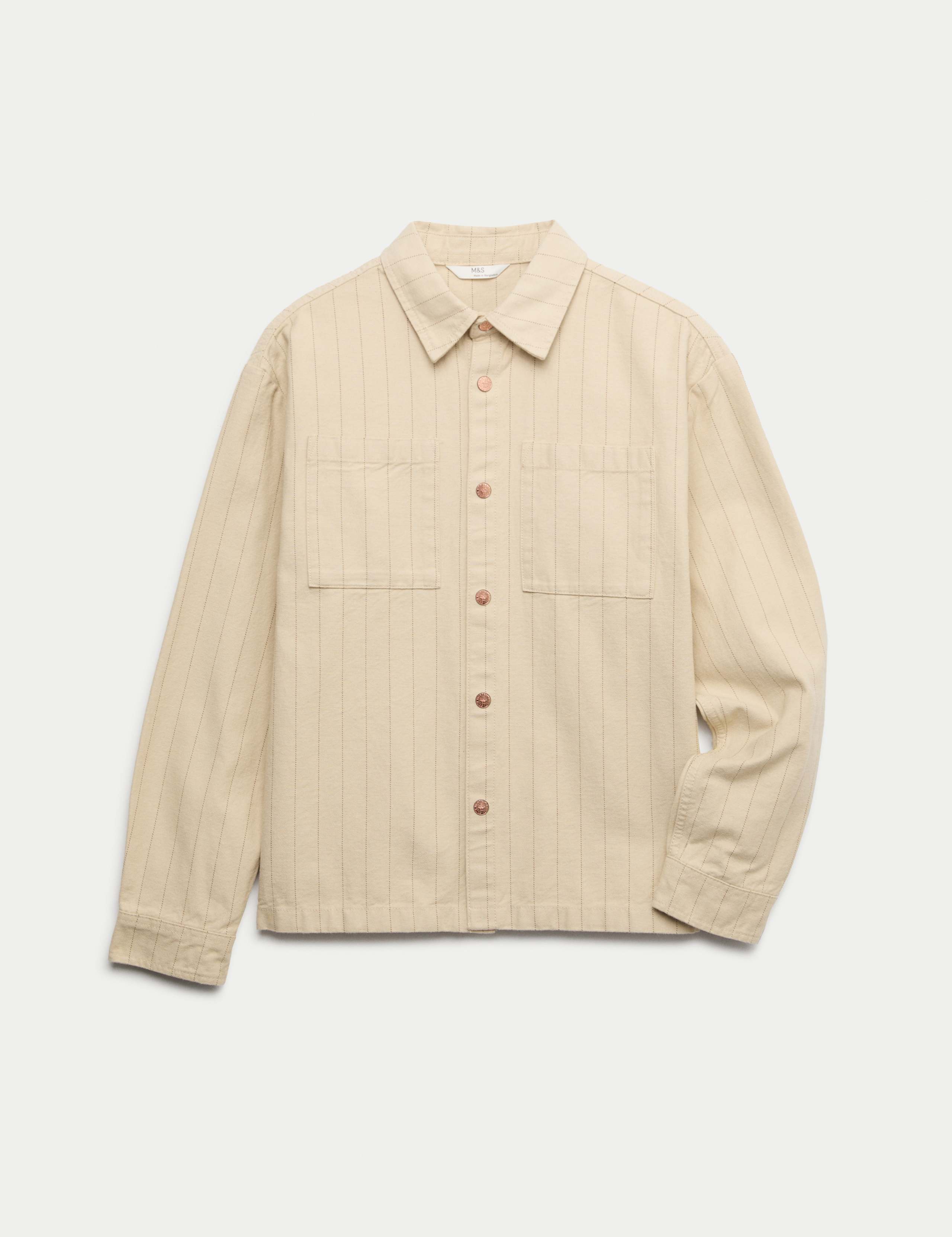 Pure Cotton Striped Shirt (6-16 Yrs) 1 of 1