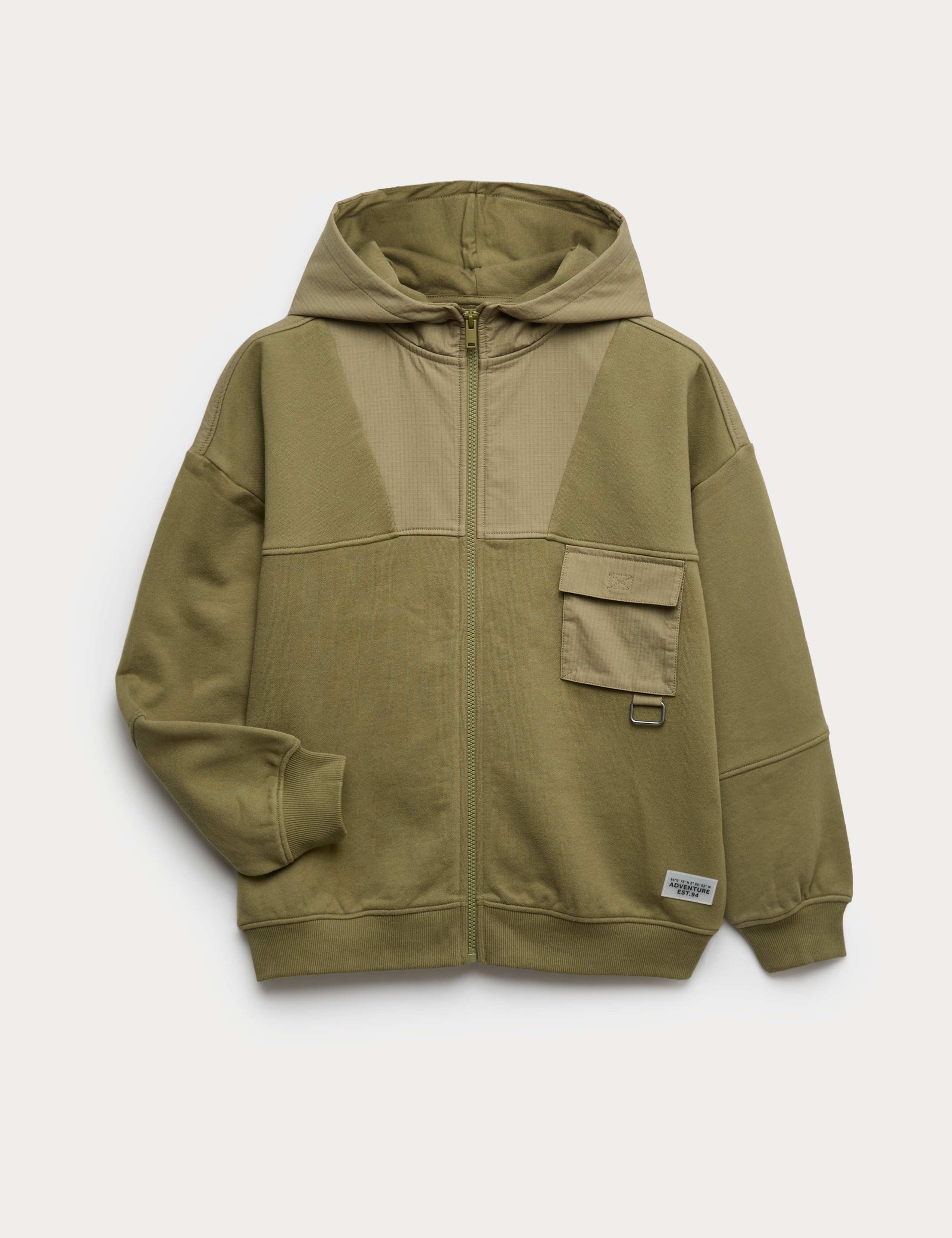 Cotton Rich Zip Hoodie (6-16 Yrs) 2 of 8