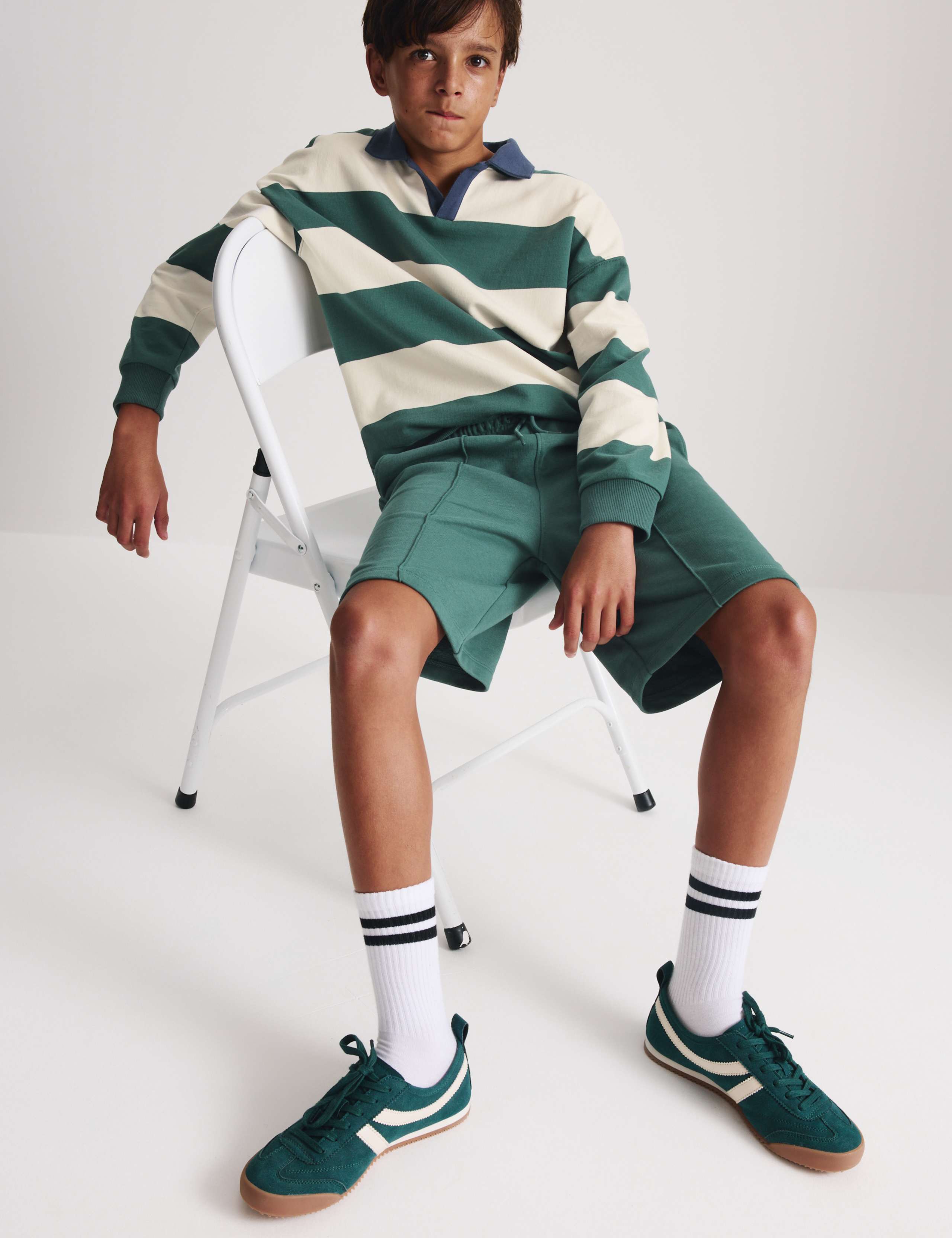 Pure Cotton Rugby Top & Shorts Set (6-16 Yrs) 3 of 7