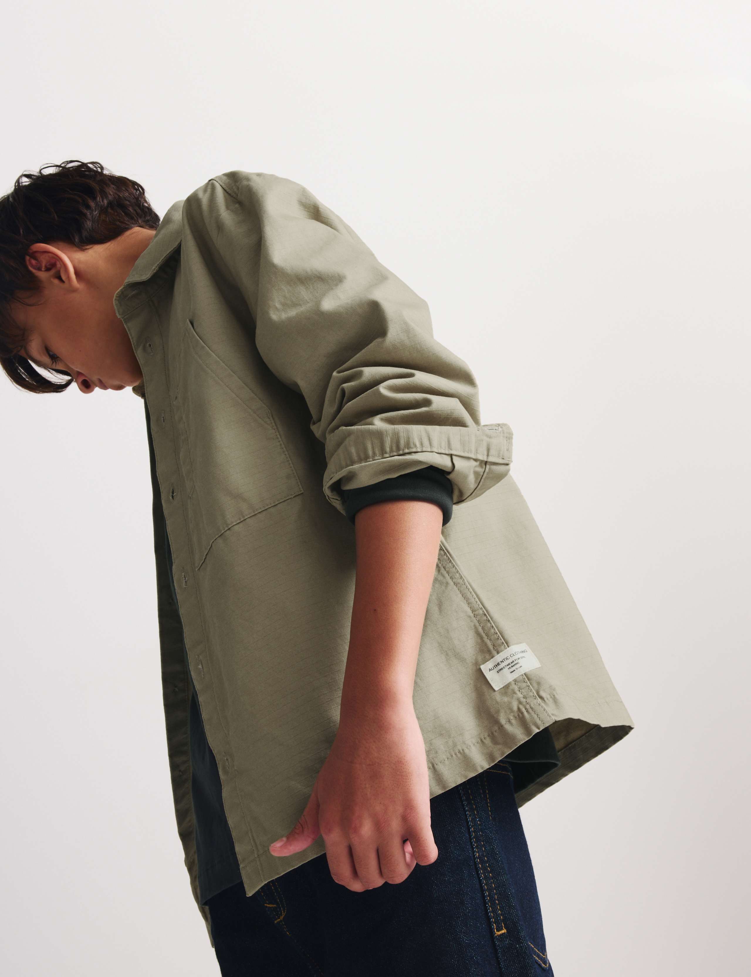 Pure Cotton Ripstop Shirt (6-16 Yrs) 1 of 7