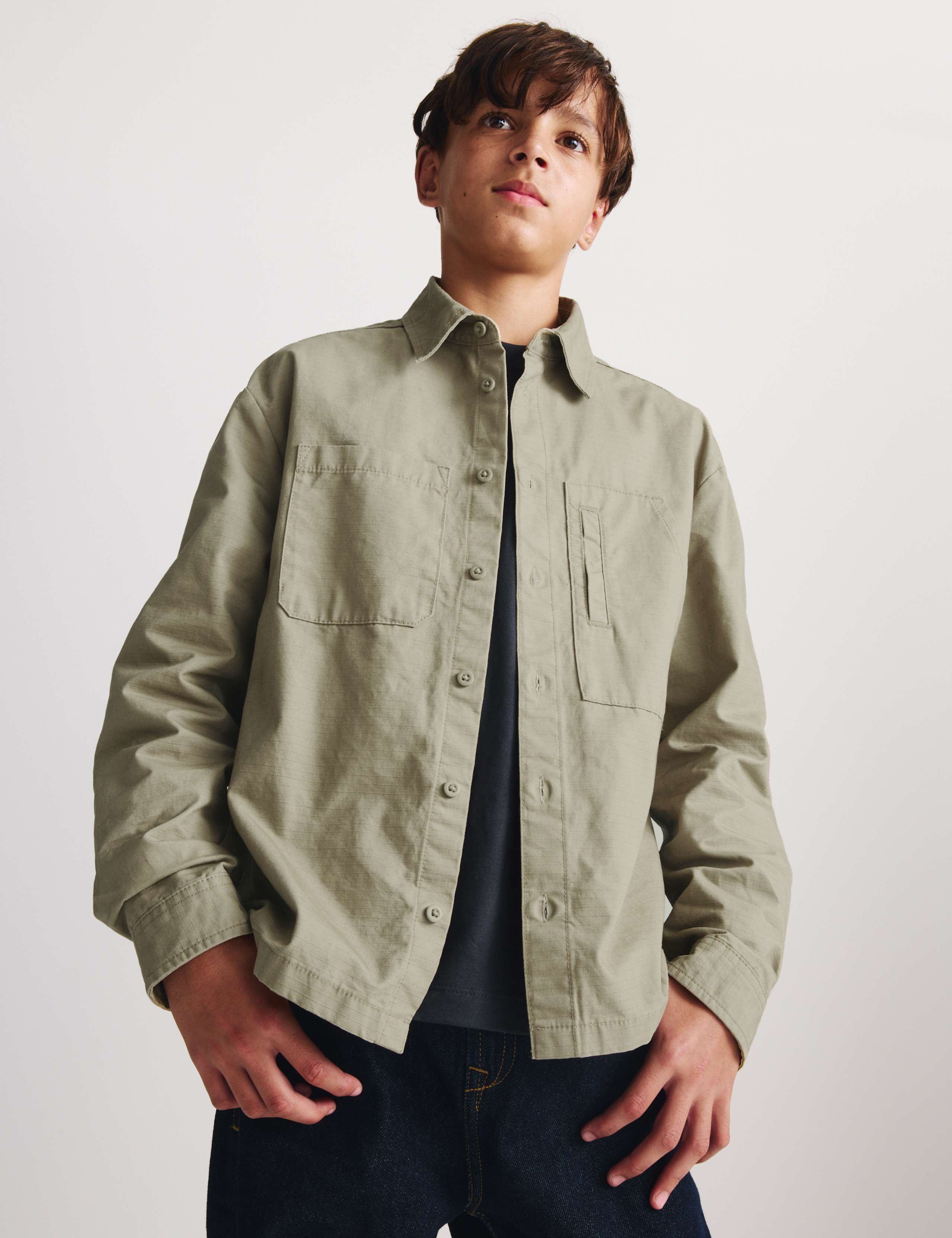 Pure Cotton Ripstop Shirt (6-16 Yrs) 4 of 7