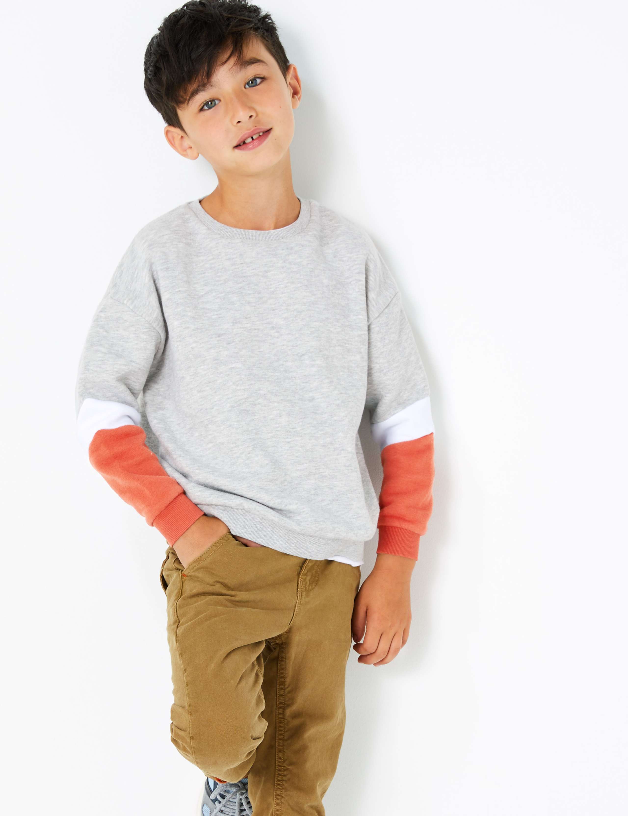 Colour Block Sweatshirt (3-16 Years) 1 of 4