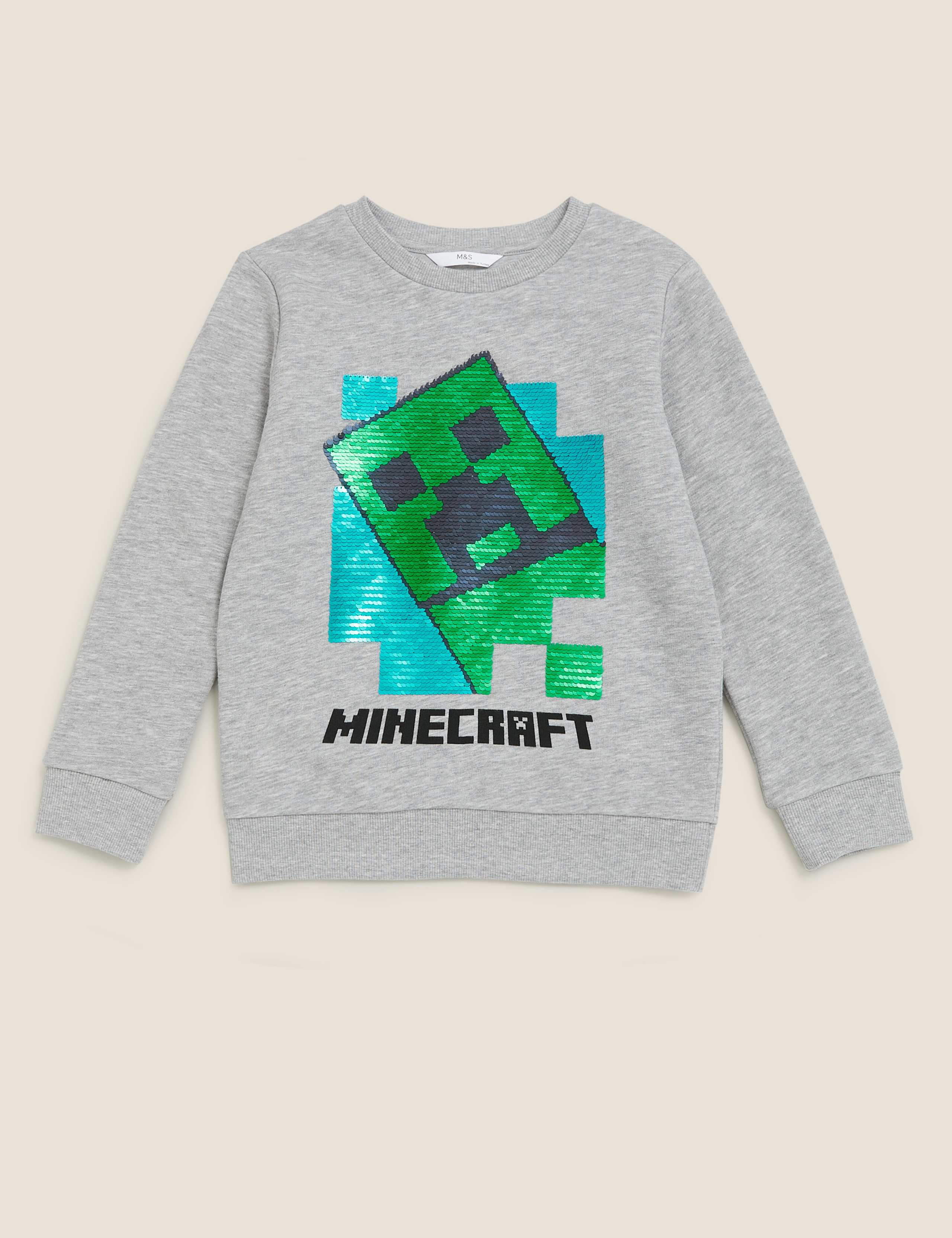 Minecraft™ Reversible Sequin Sweatshirt (6-16 Yrs) 2 of 4