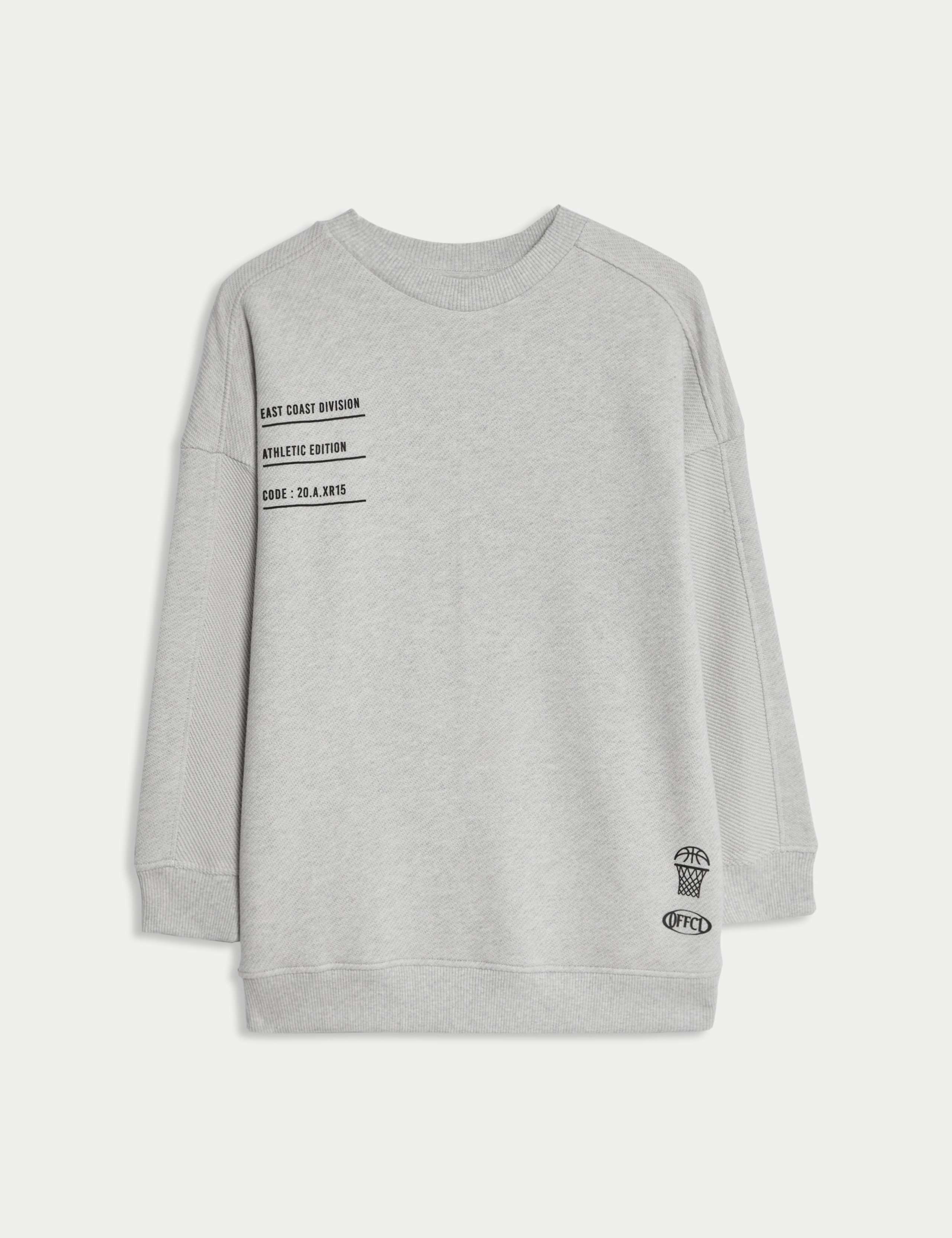 Pure Cotton Graphic Sweatshirt (6-16 Yrs) 1 of 2