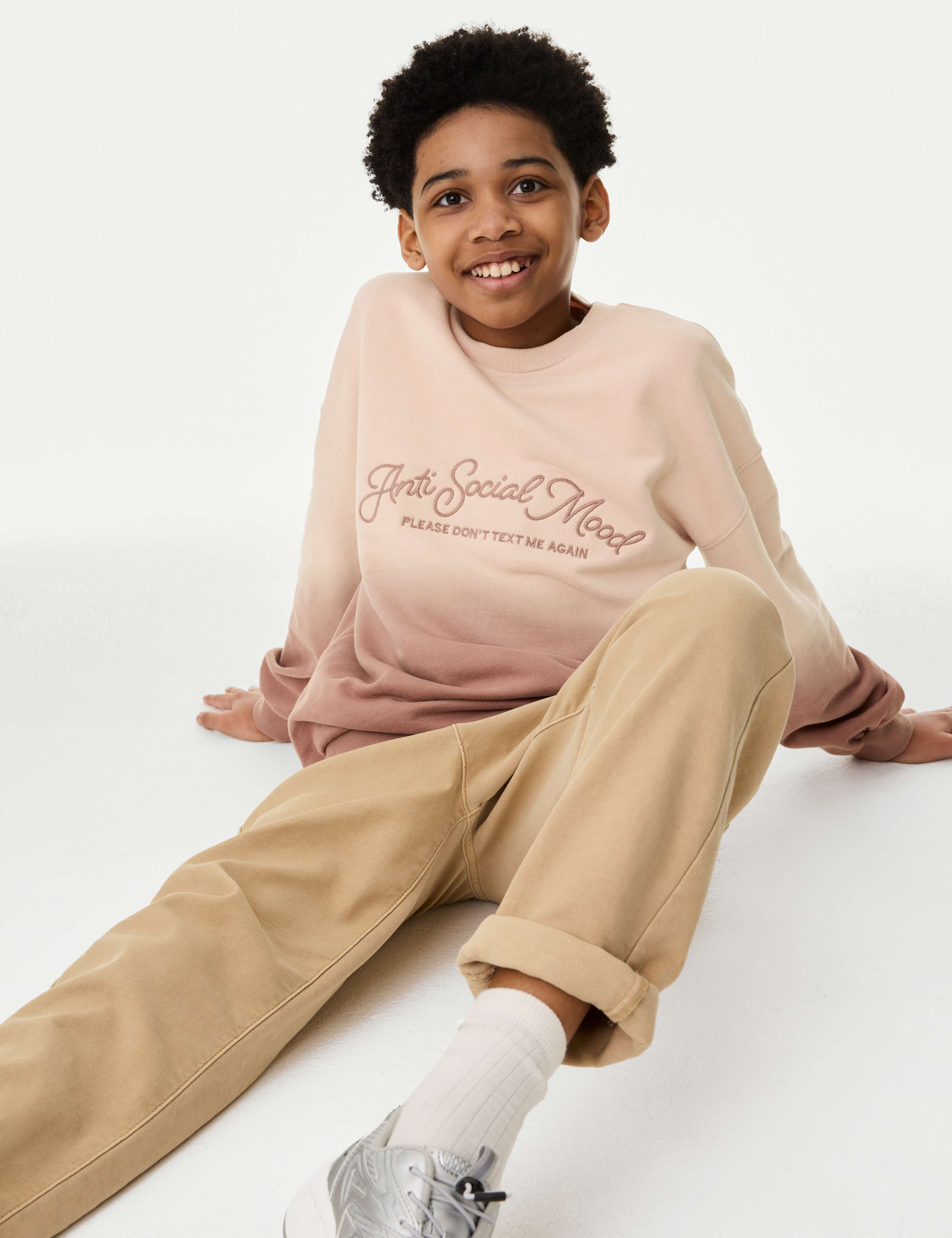 Cotton Rich Ombre Graphic Sweatshirt (6-16 Yrs) 1 of 6