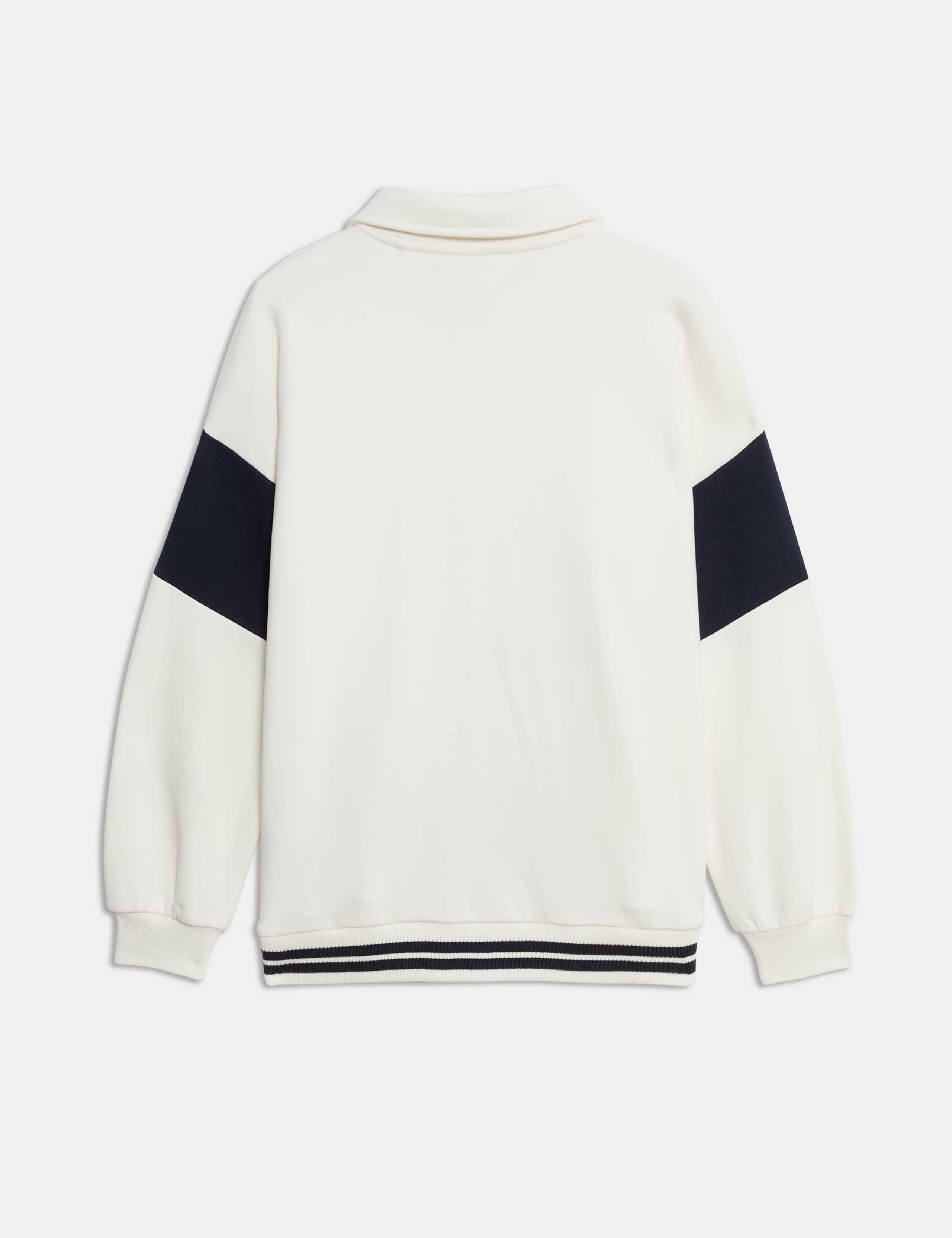 Cotton Rich Quarter Zip Sweatshirt (6-16 Yrs) 8 of 8