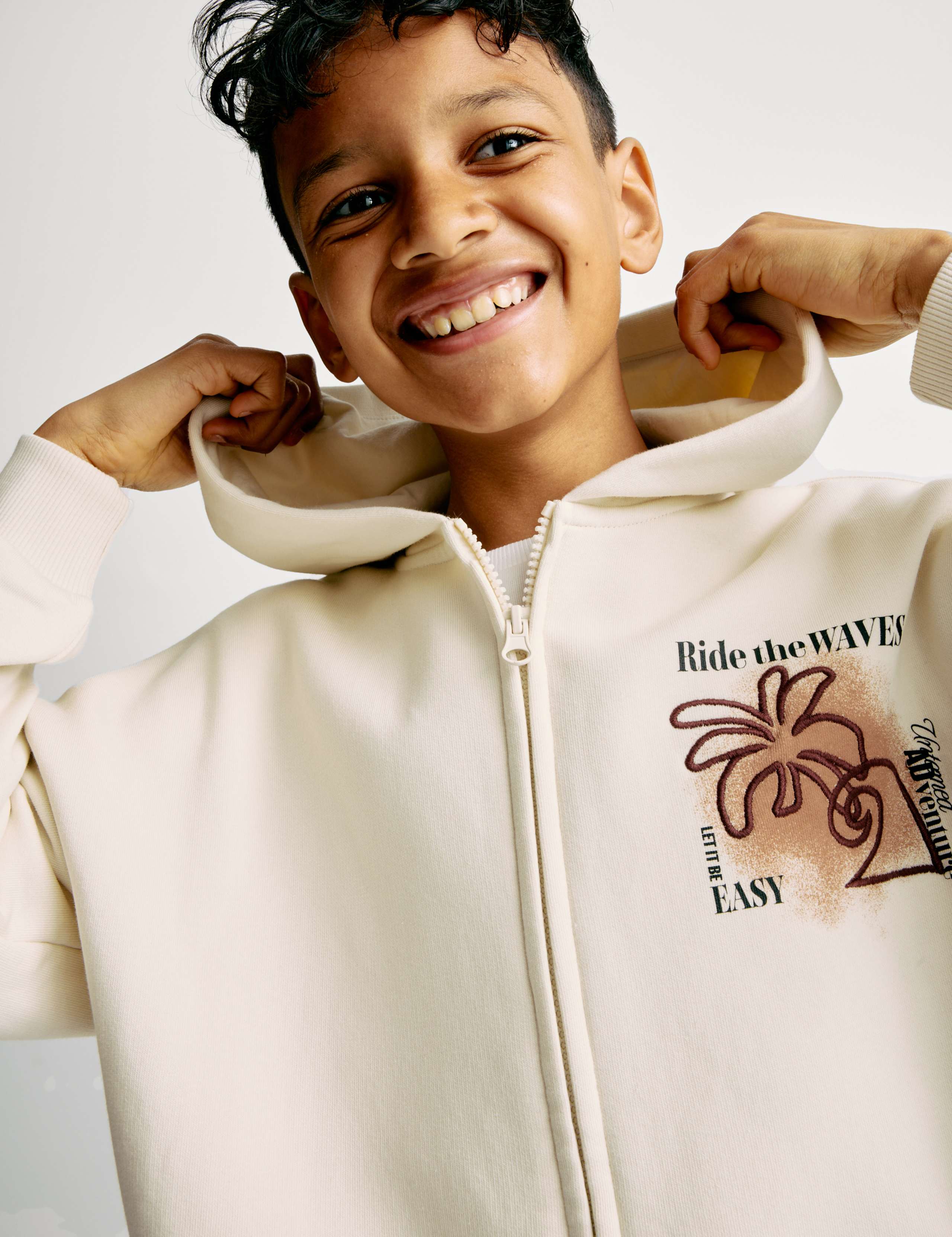 Cotton Rich Printed Zip Hoodie (6-16 Yrs) 4 of 7