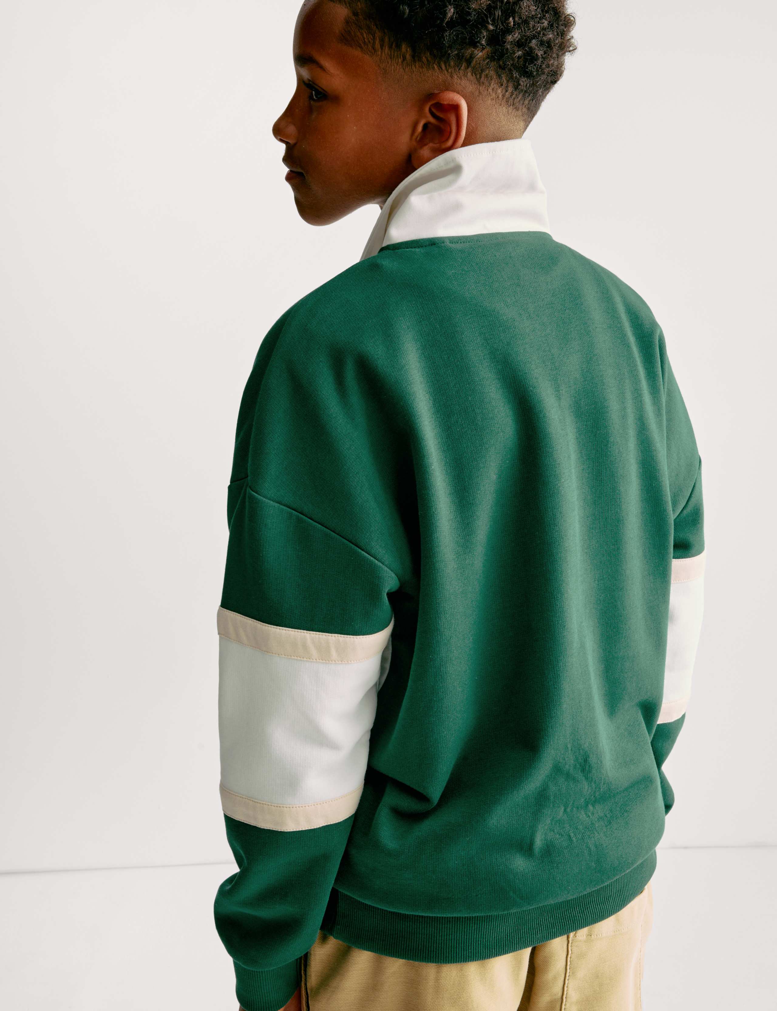 Cotton Rich Colourblock Rugby Sweatshirt (6-16 Yrs) 6 of 8