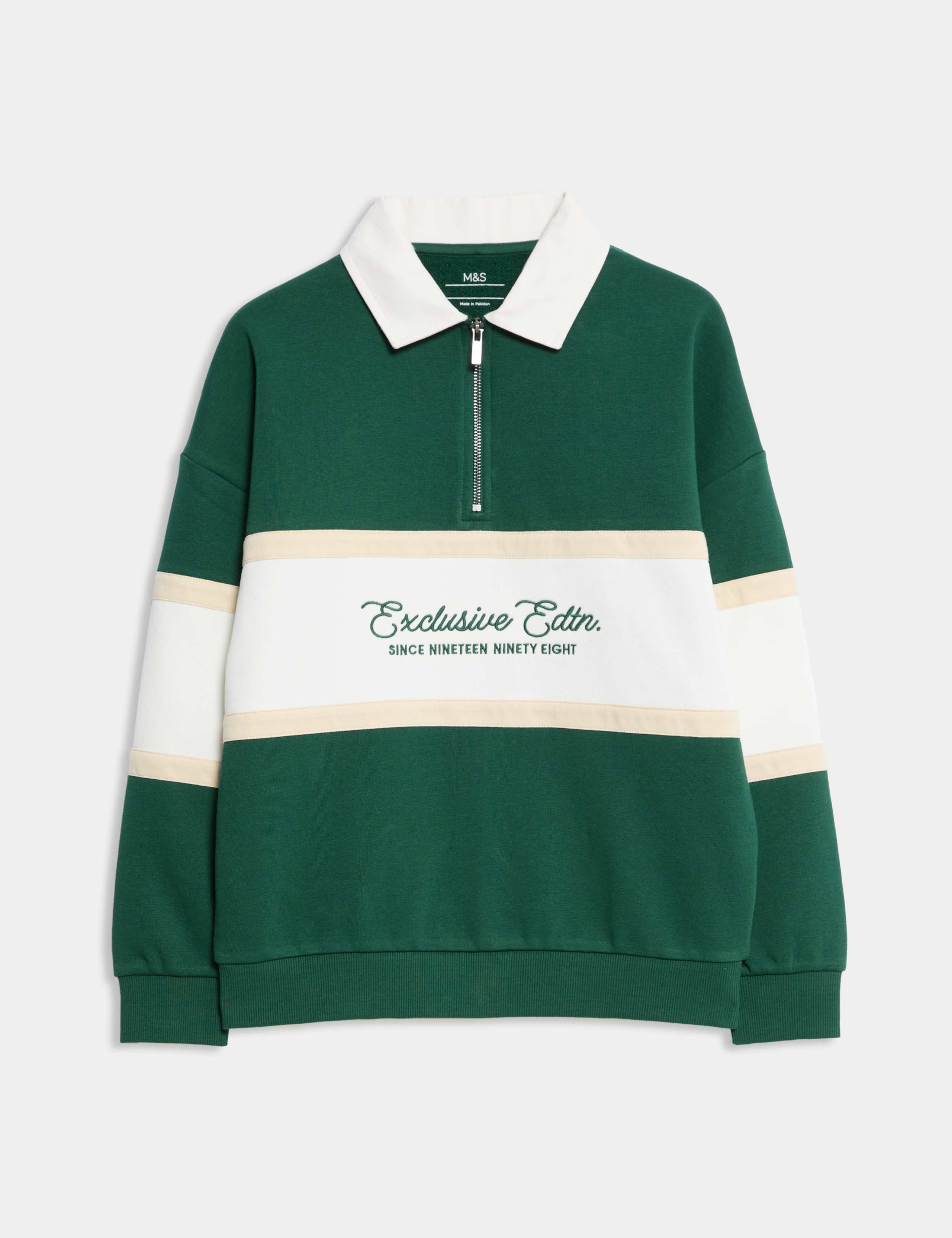 Cotton Rich Colourblock Rugby Sweatshirt (6-16 Yrs) 2 of 8