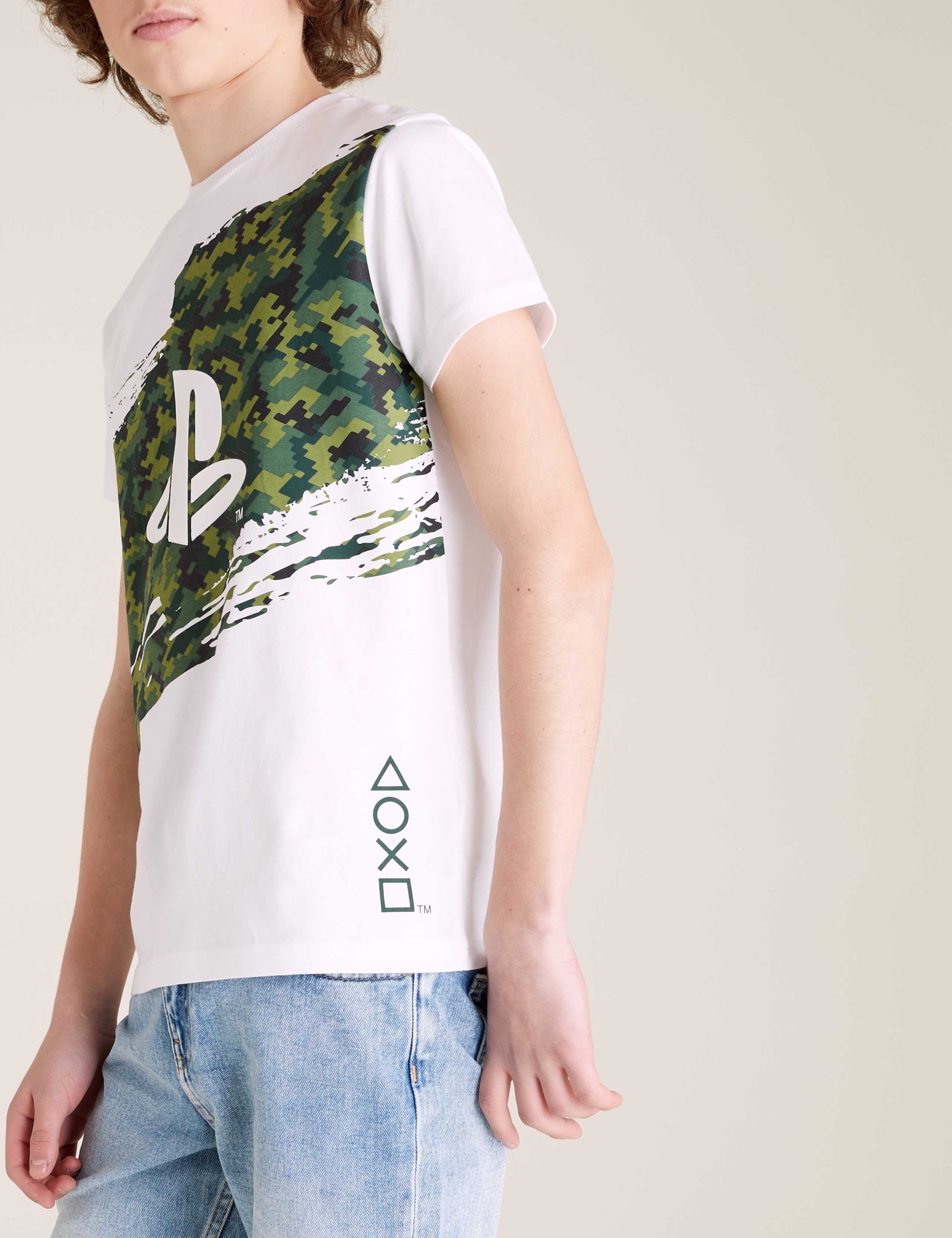 Pure Cotton PlayStation™ Camouflage T-Shirt (6-16 Yrs) 3 of 5