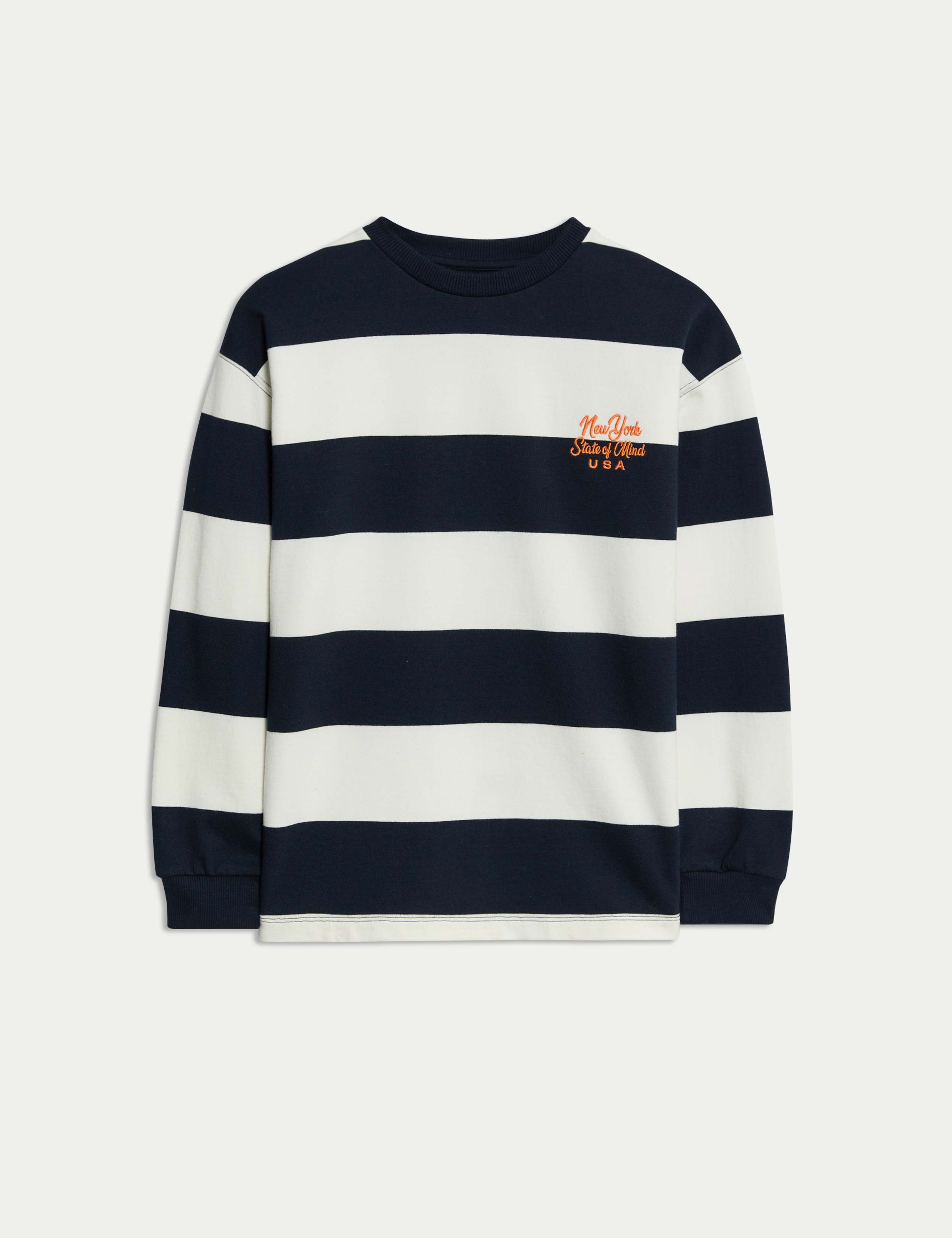 Pure Cotton Striped Long Sleeve Top (6-16 Yrs) 1 of 2