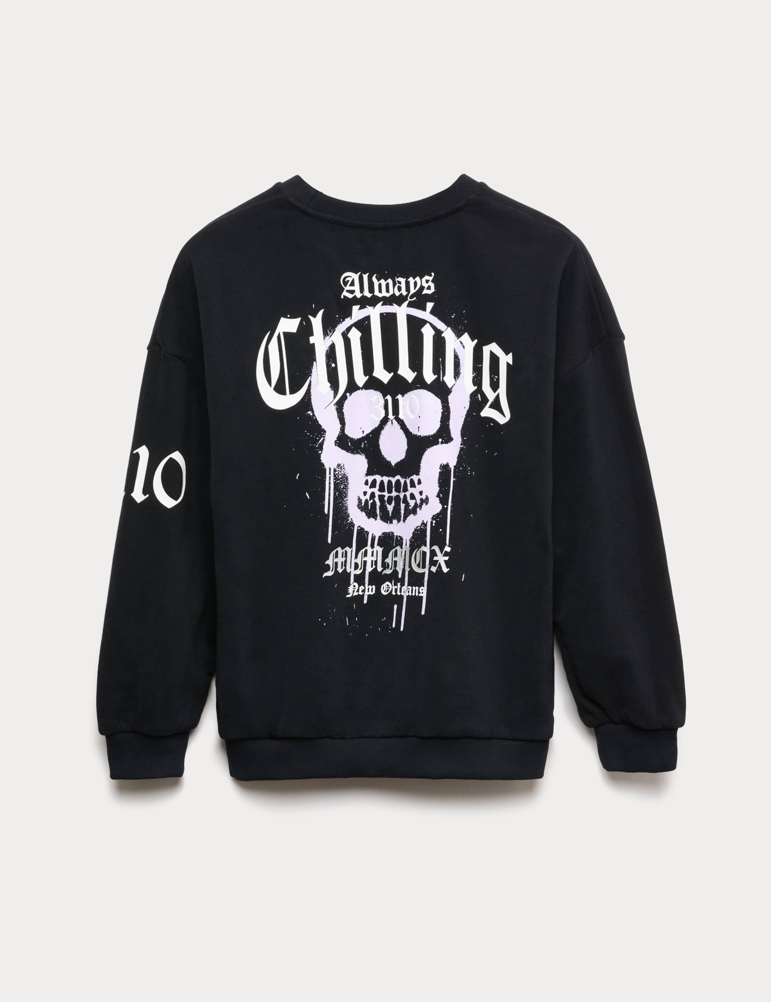 Cotton Rich Halloween Skull Sweatshirt (6-16 Yrs) 3 of 3