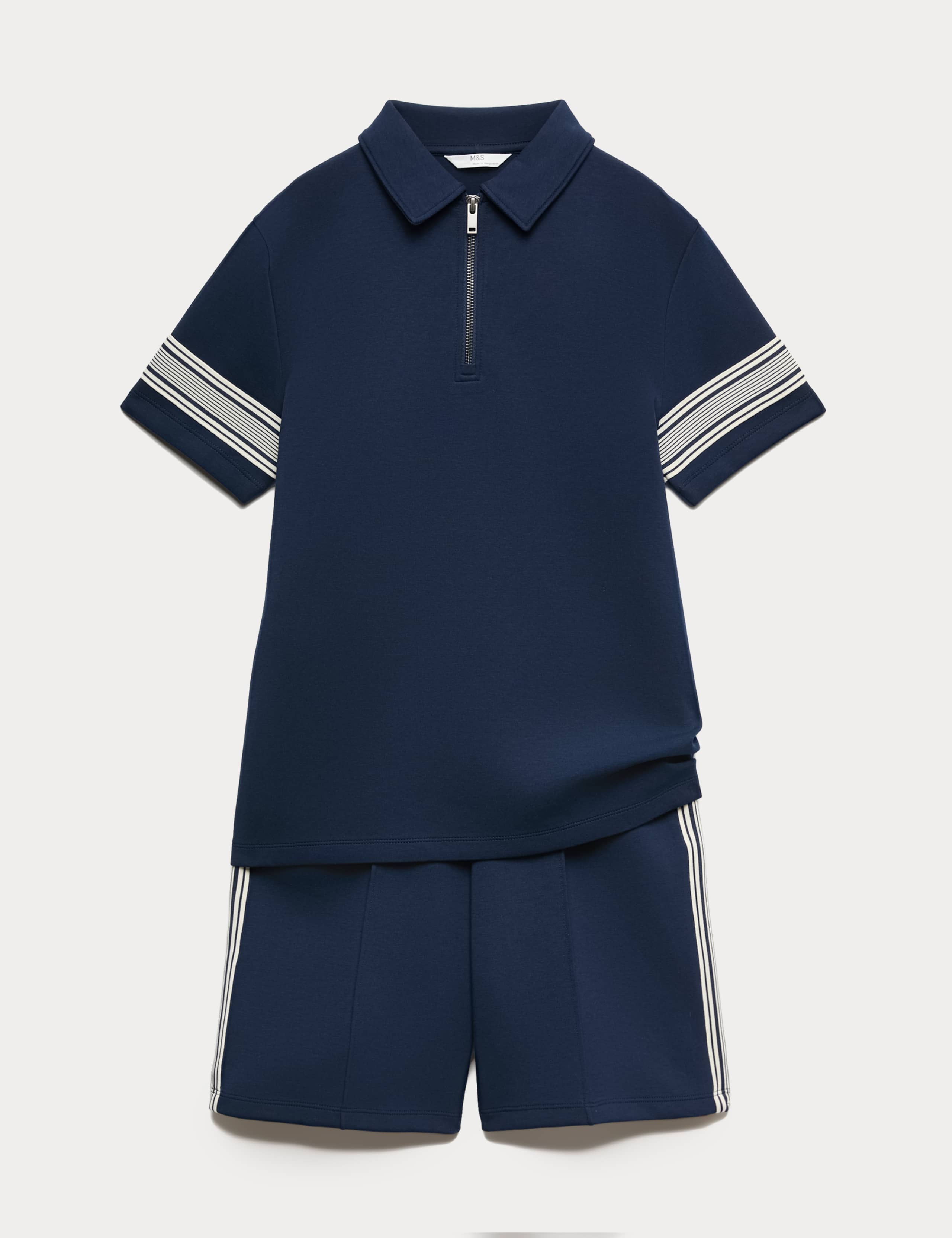 2 Piece Cotton Rich Polo & Short Set (6-16 Yrs) 1 of 3