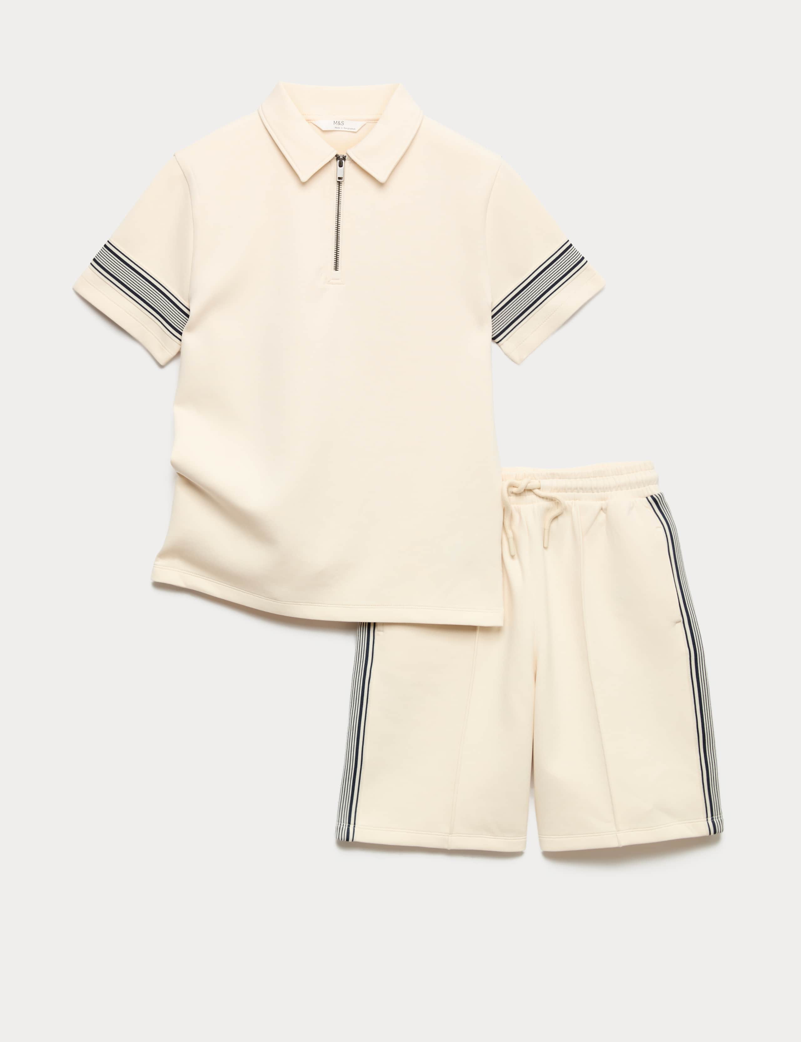 2 Piece Cotton Rich Polo & Short Set (6-16 Yrs) 1 of 1