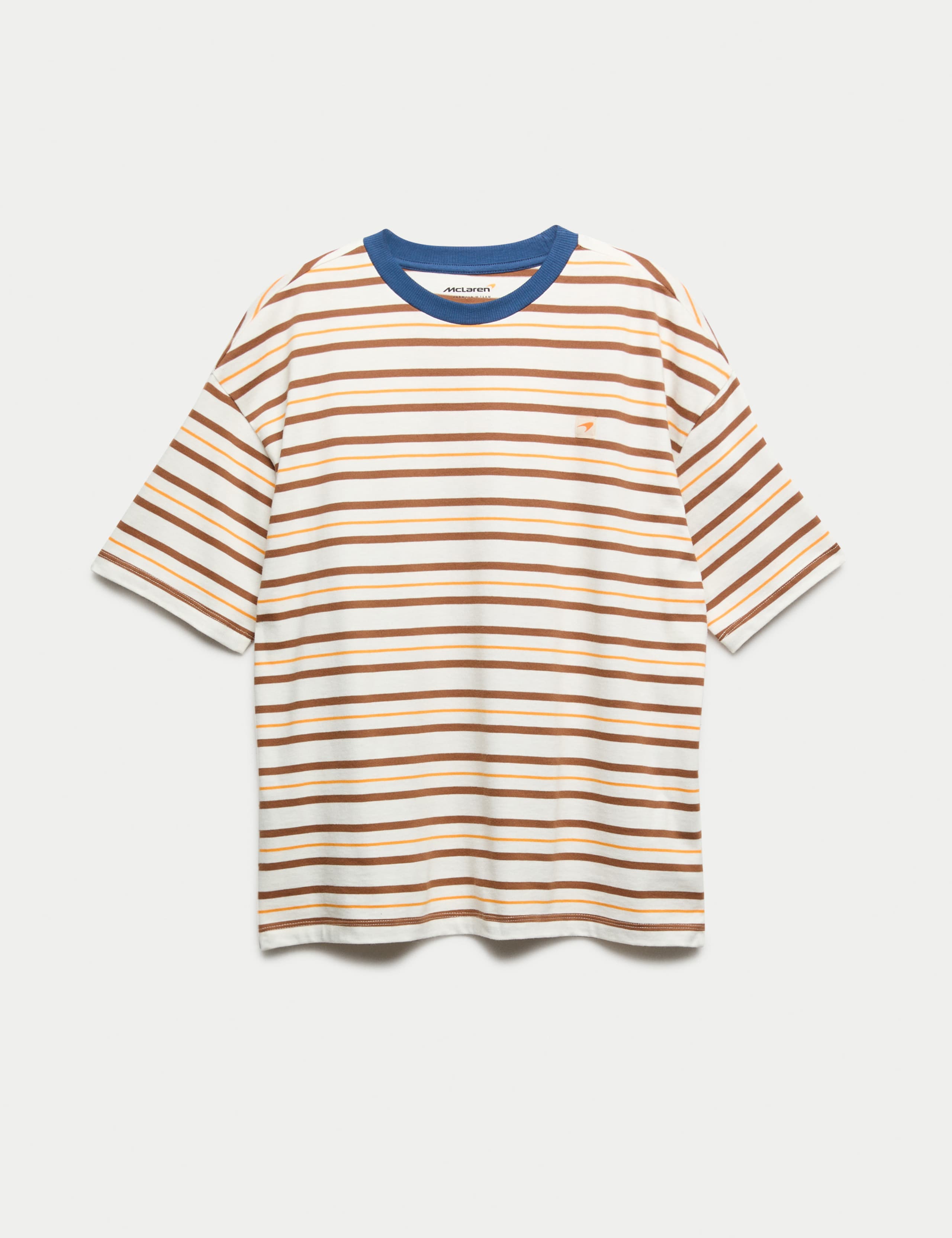Pure Cotton McLaren™ Striped T-Shirt (6-16 Yrs) 1 of 1