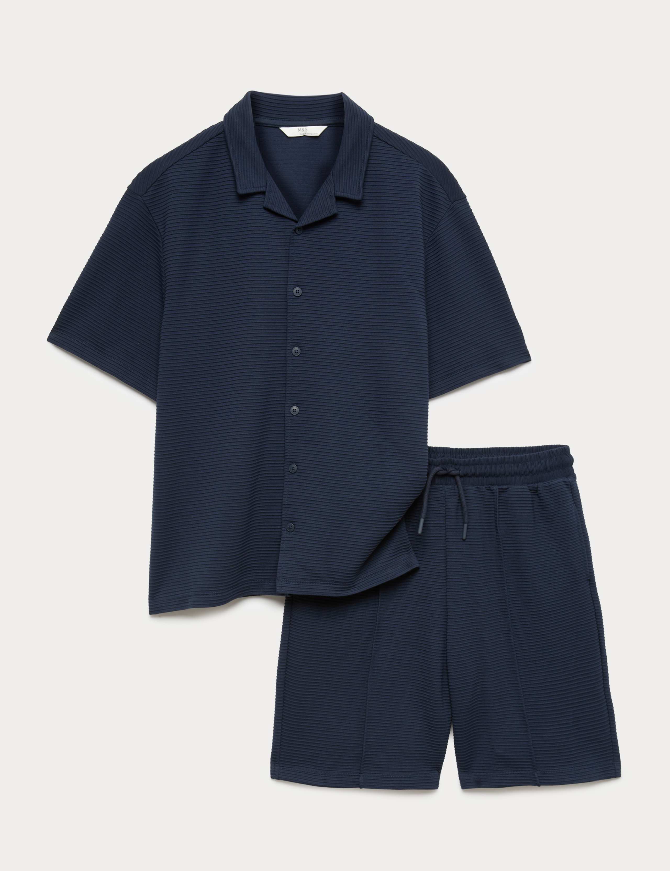 2 Piece Textured Shirt & Shorts Set (6-16 Yrs) 1 of 1