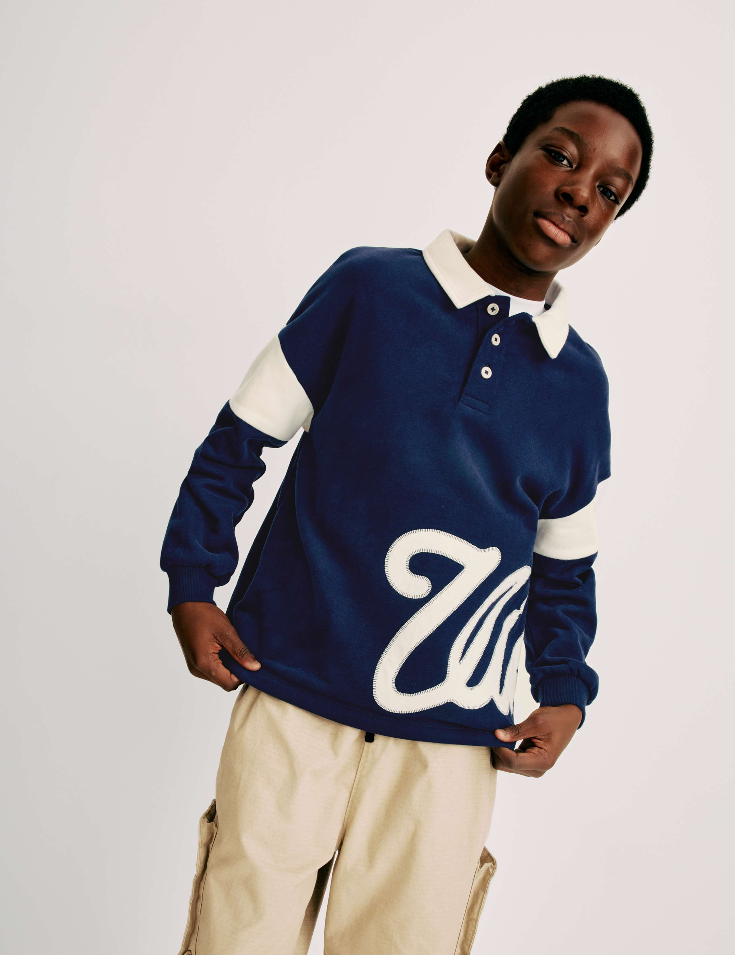 Cotton Rich Rugby Sweatshirt (6-16 Yrs) 4 of 8