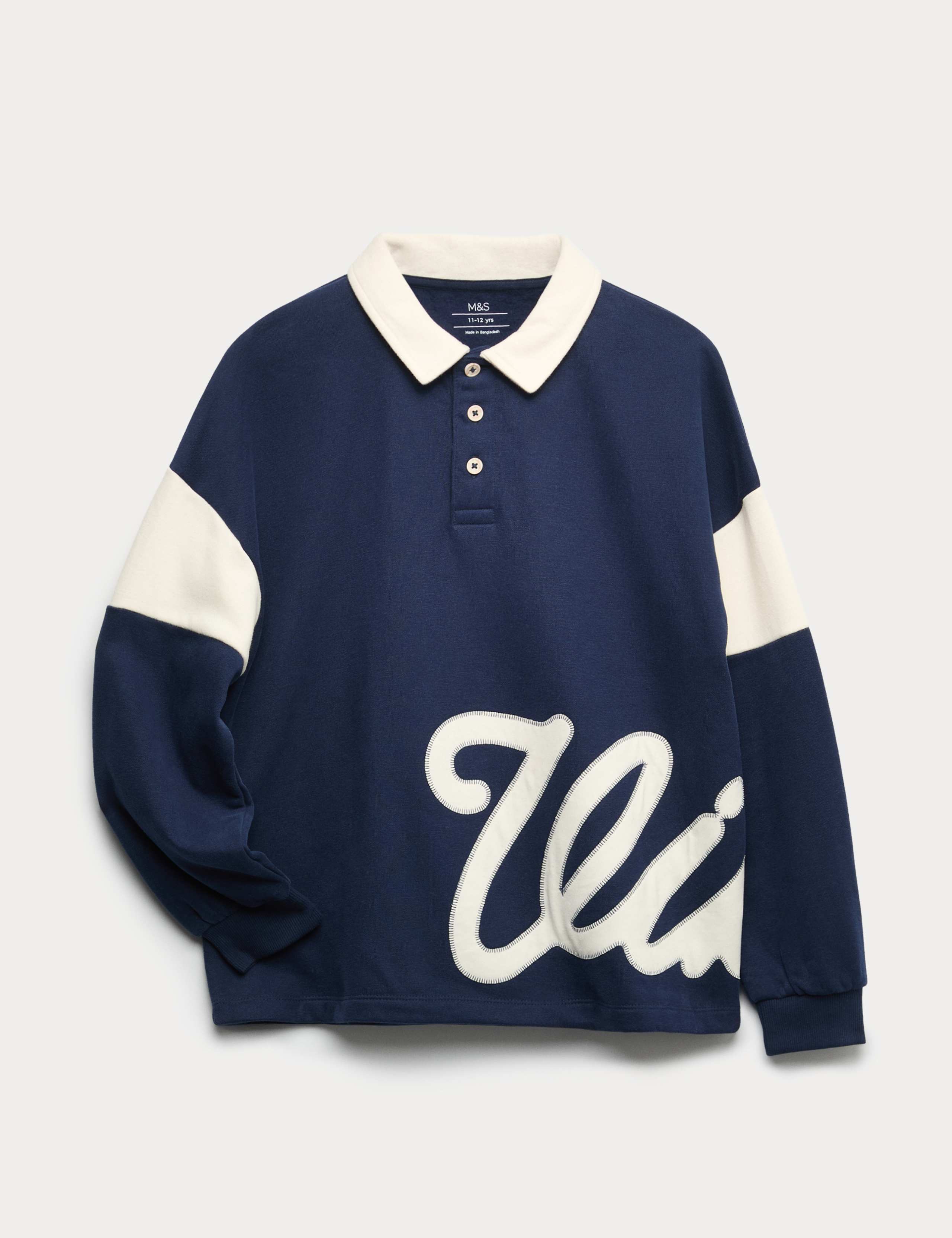 Cotton Rich Rugby Sweatshirt (6-16 Yrs) 2 of 8