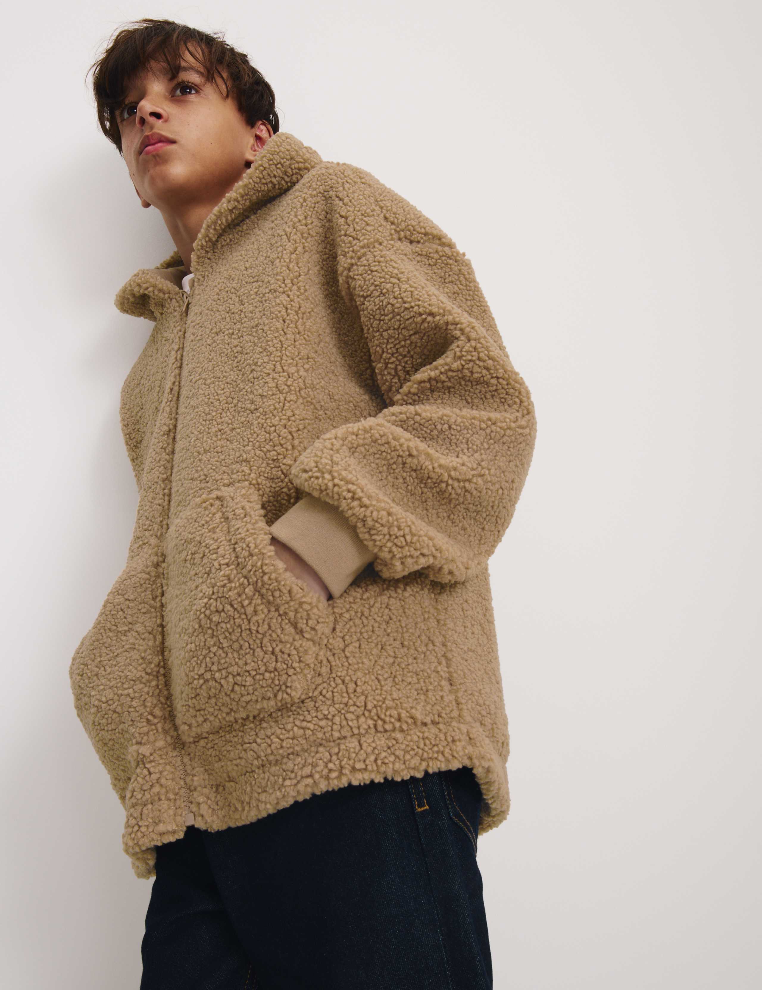 Borg Hooded Zip Jacket (6-16 Yrs) 4 of 8