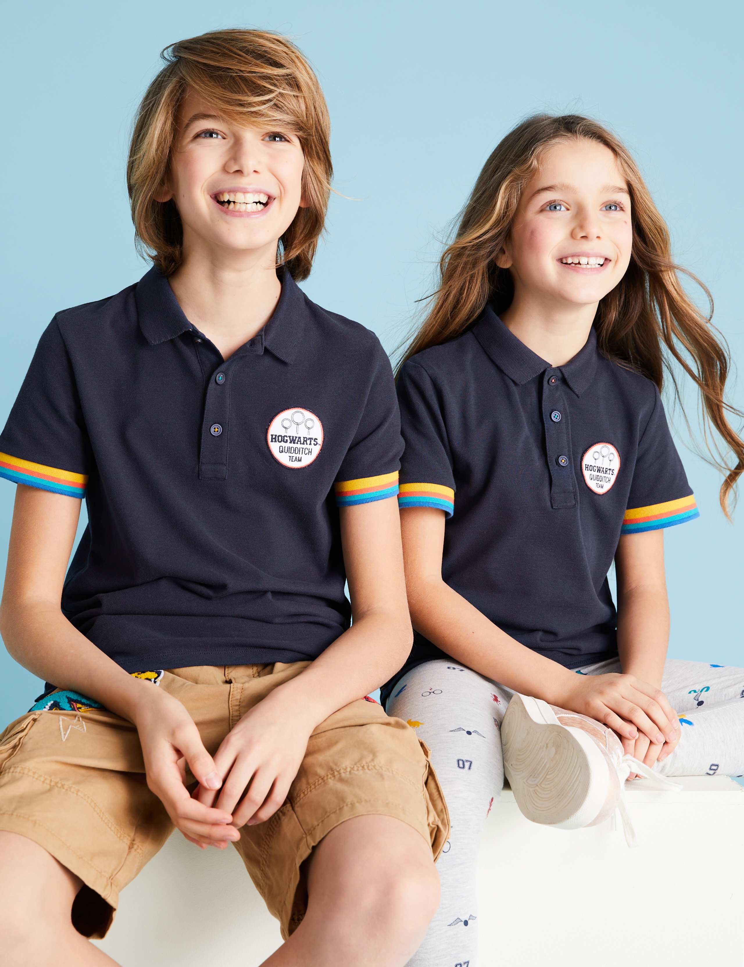 Harry Potter™ Pure Cotton Polo Shirt (6-16 Yrs) 1 of 7