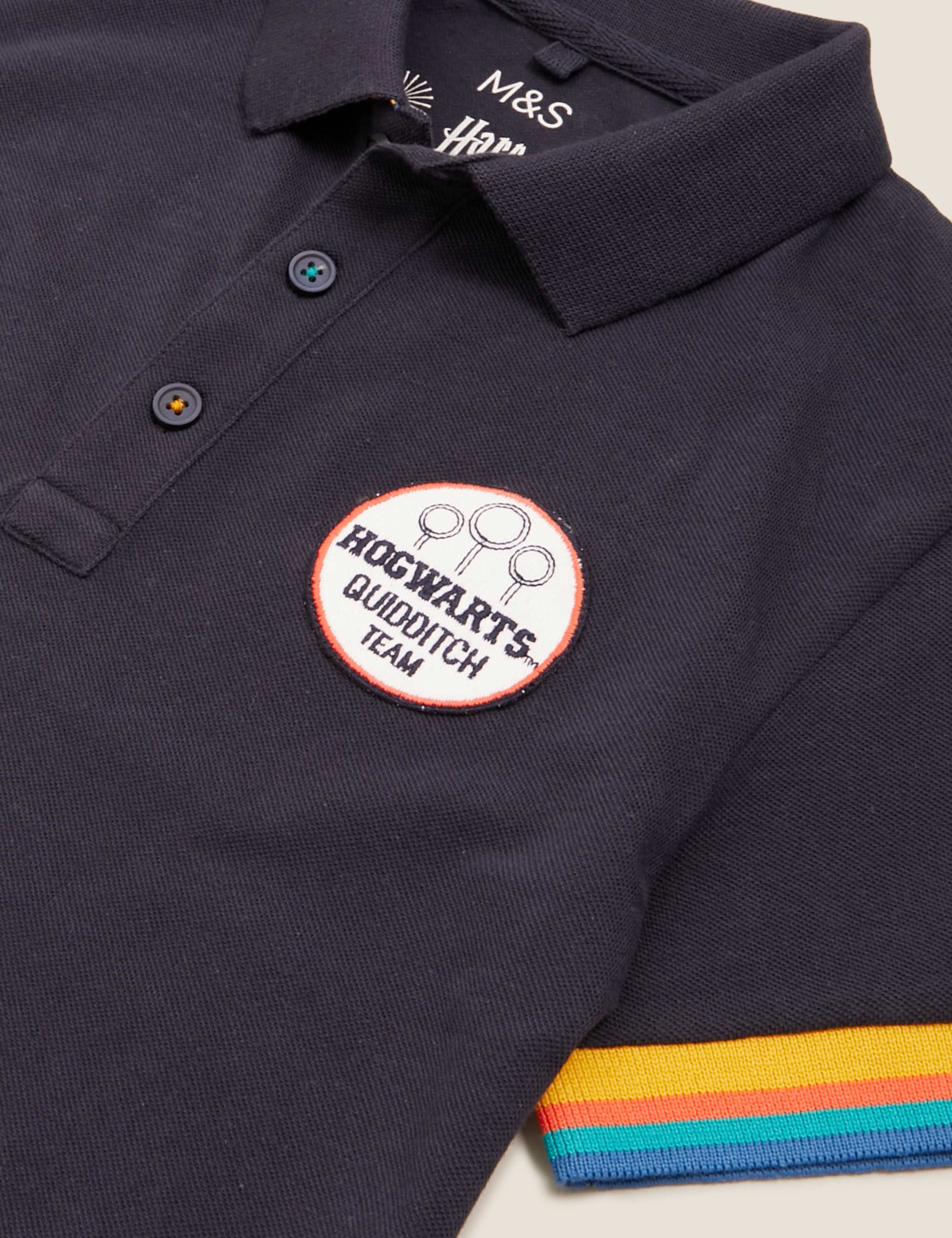 Harry Potter™ Pure Cotton Polo Shirt (6-16 Yrs) 6 of 7