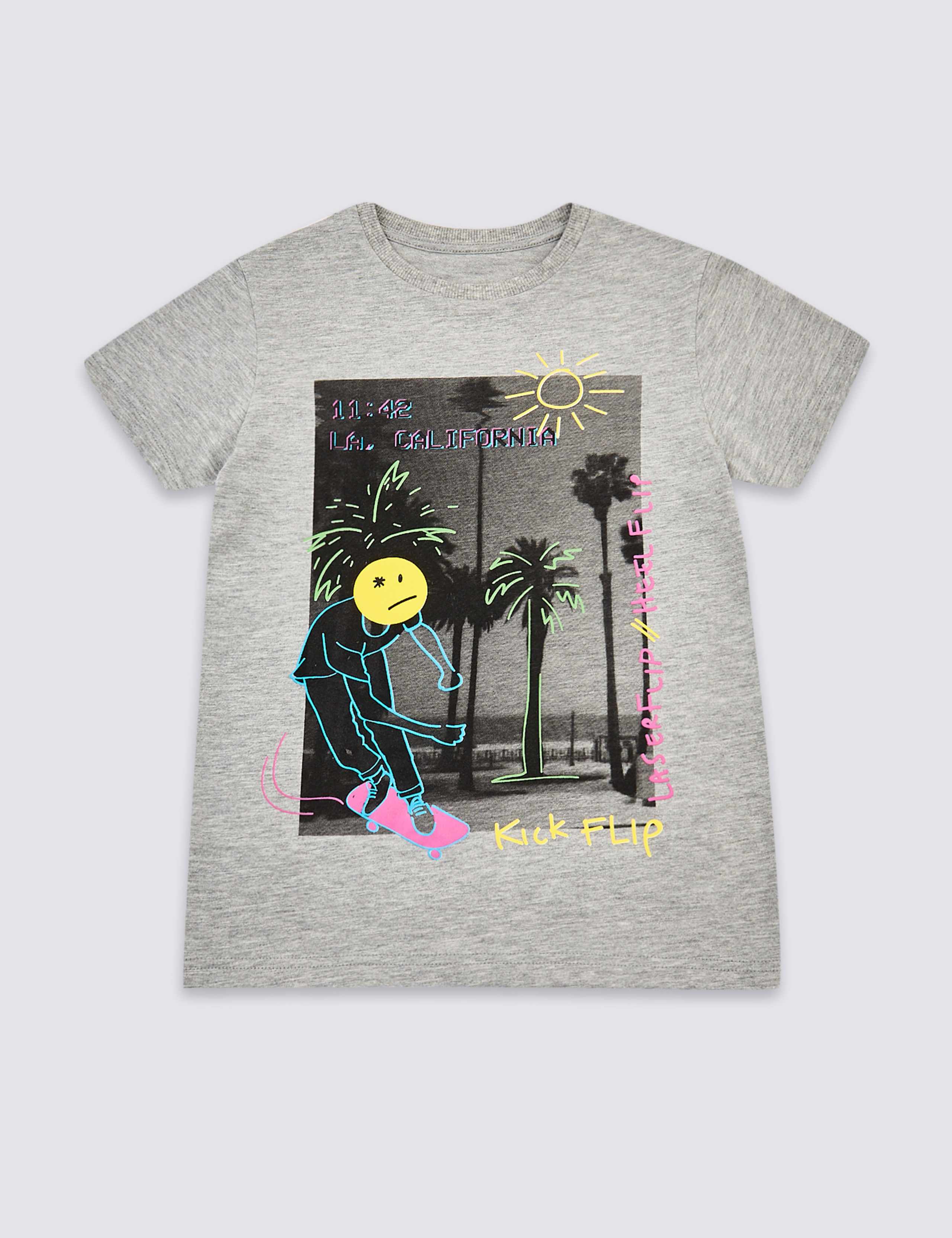 Cotton Rich Cartoon T-Shirt (3-16 Years) 2 of 3