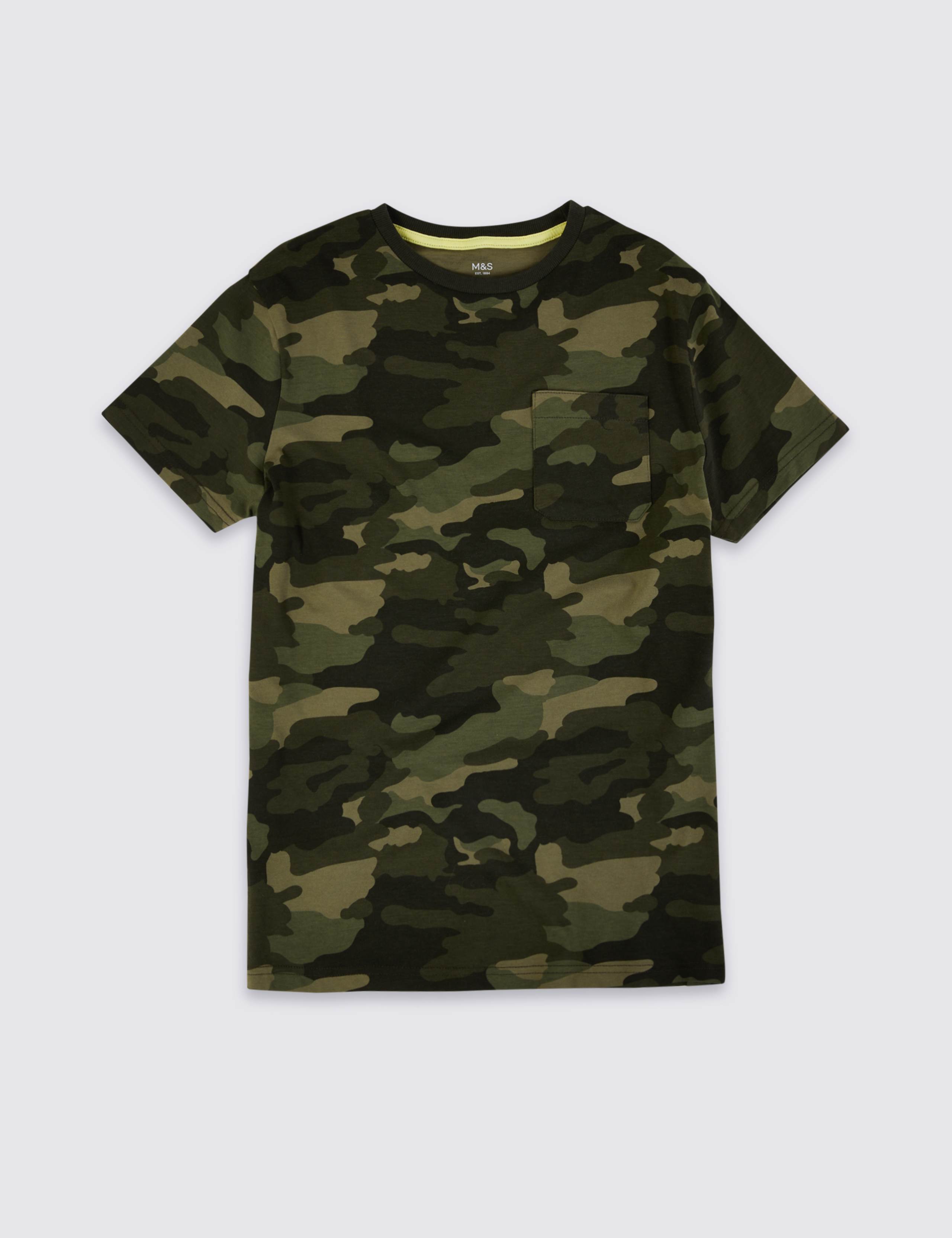 Pure Cotton Camo Print T-Shirt (6-16 Yrs) 2 of 4