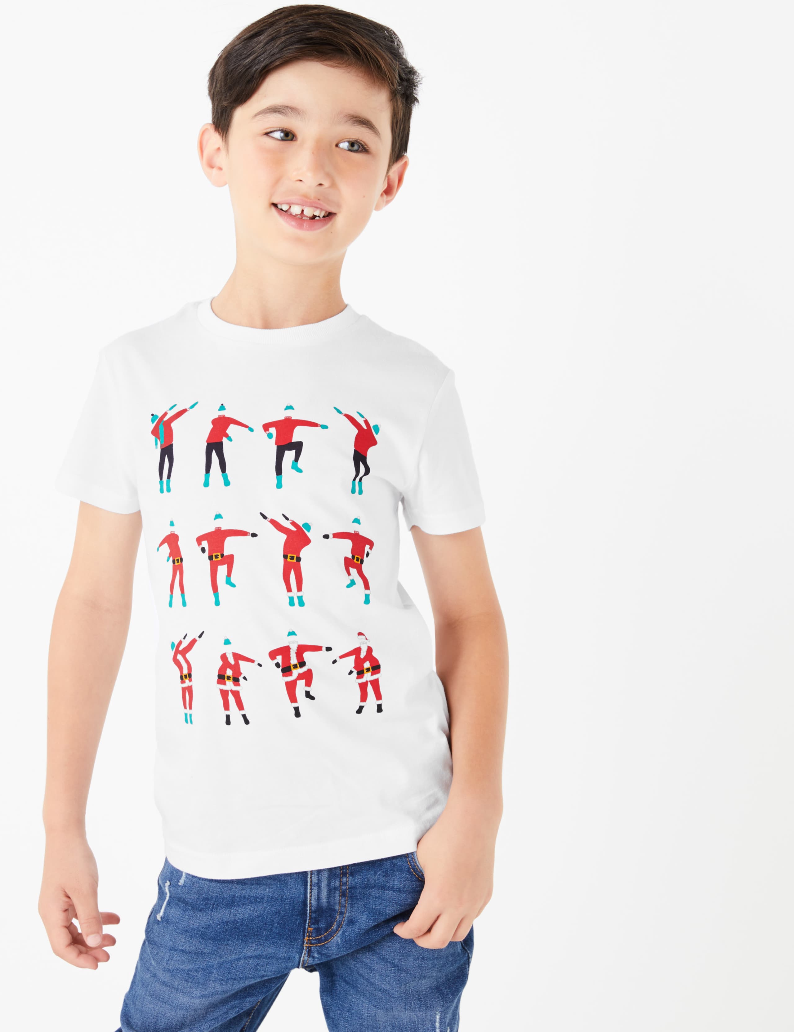 Festive Floss Print T-Shirt (3-16 Years) 1 of 3