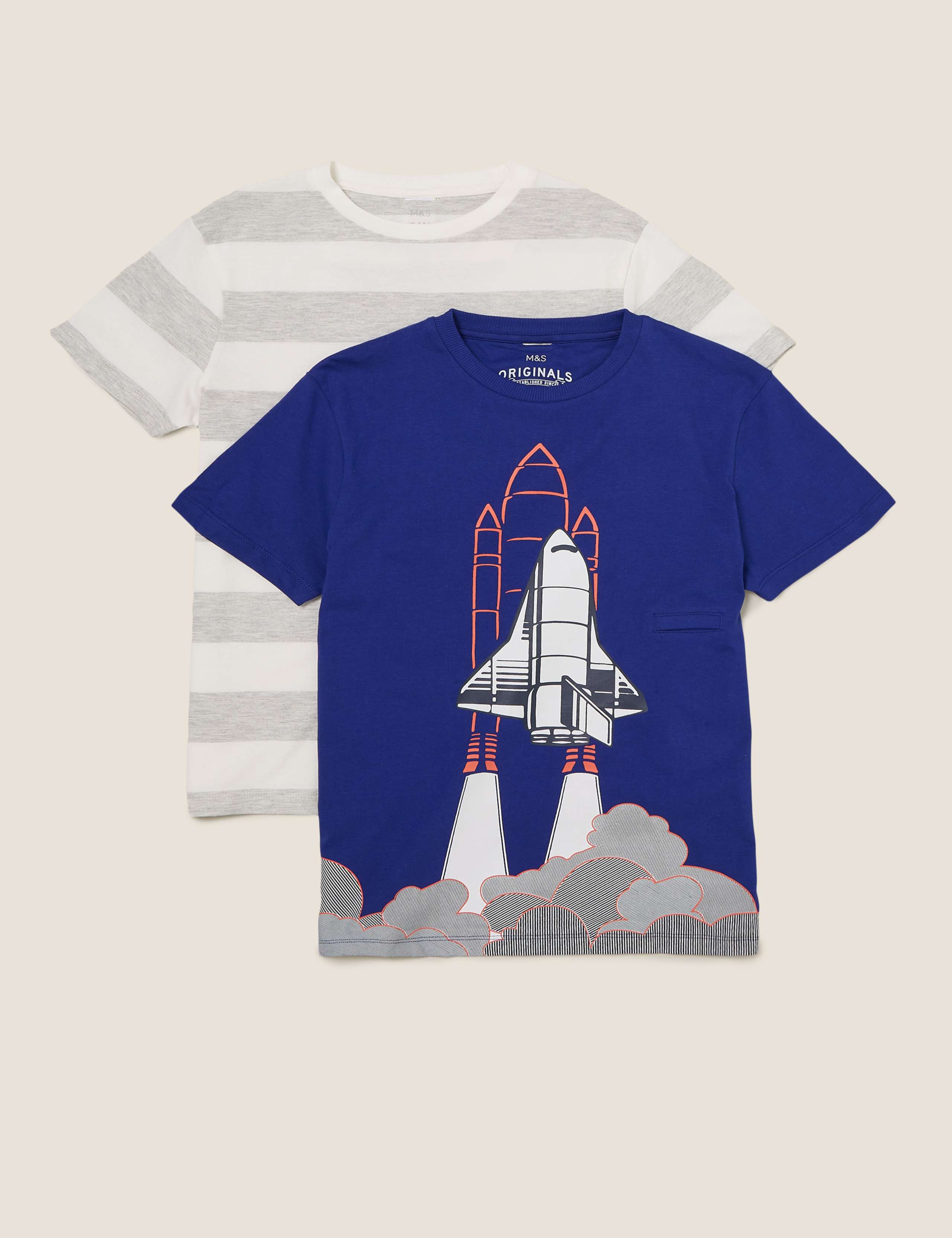 2pk Adaptive Pure Cotton T-Shirts (2-14 Yrs) 1 of 1