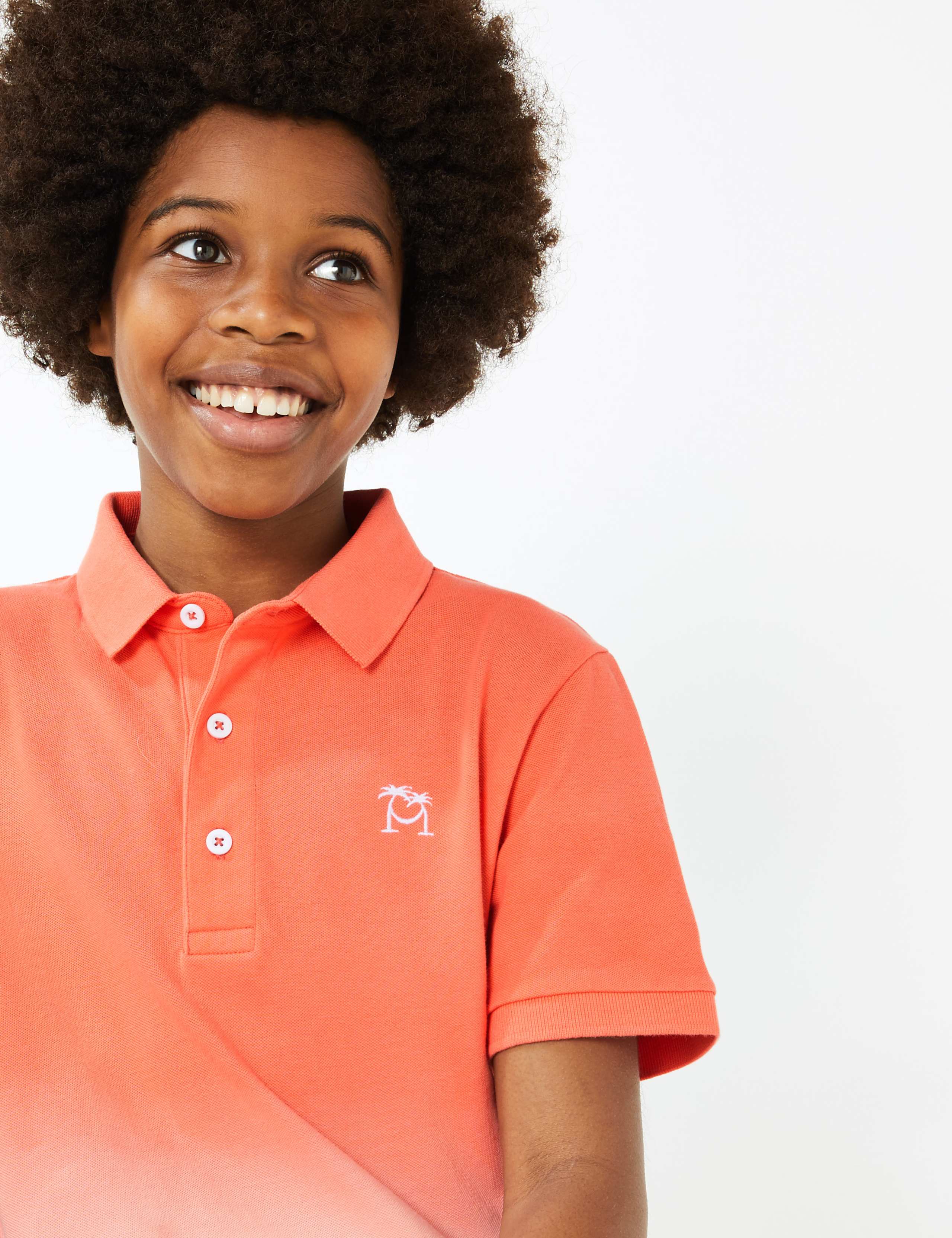 Pure Cotton Ombre Polo Shirt (6-16 Yrs) 1 of 4