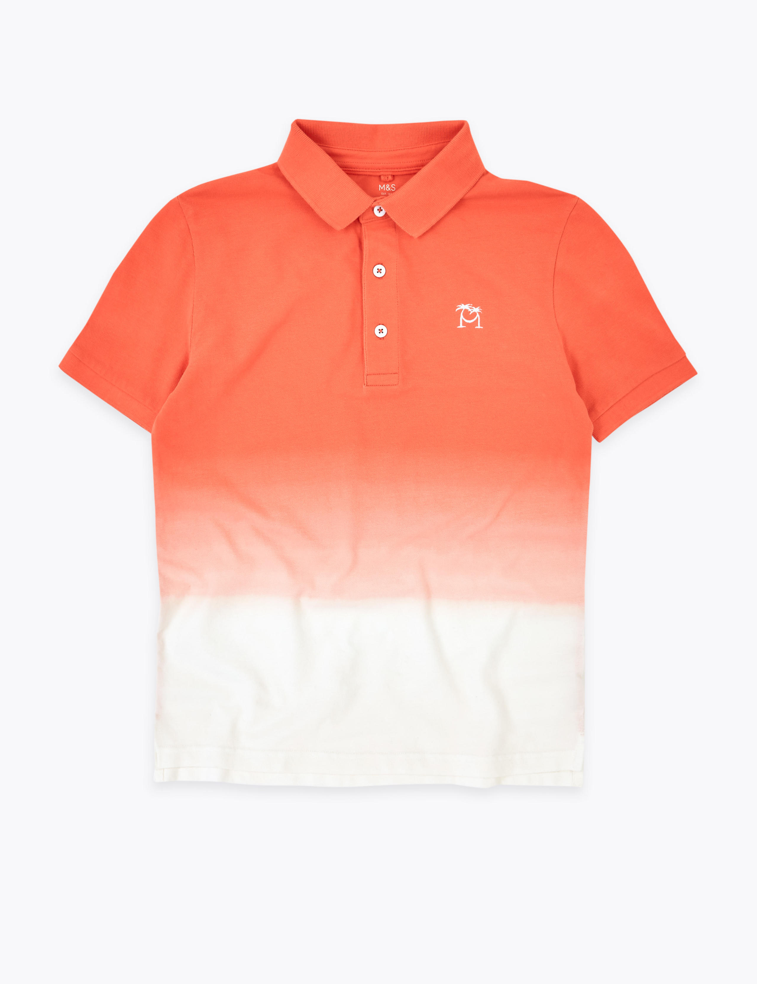 Pure Cotton Ombre Polo Shirt (6-16 Yrs) 2 of 4