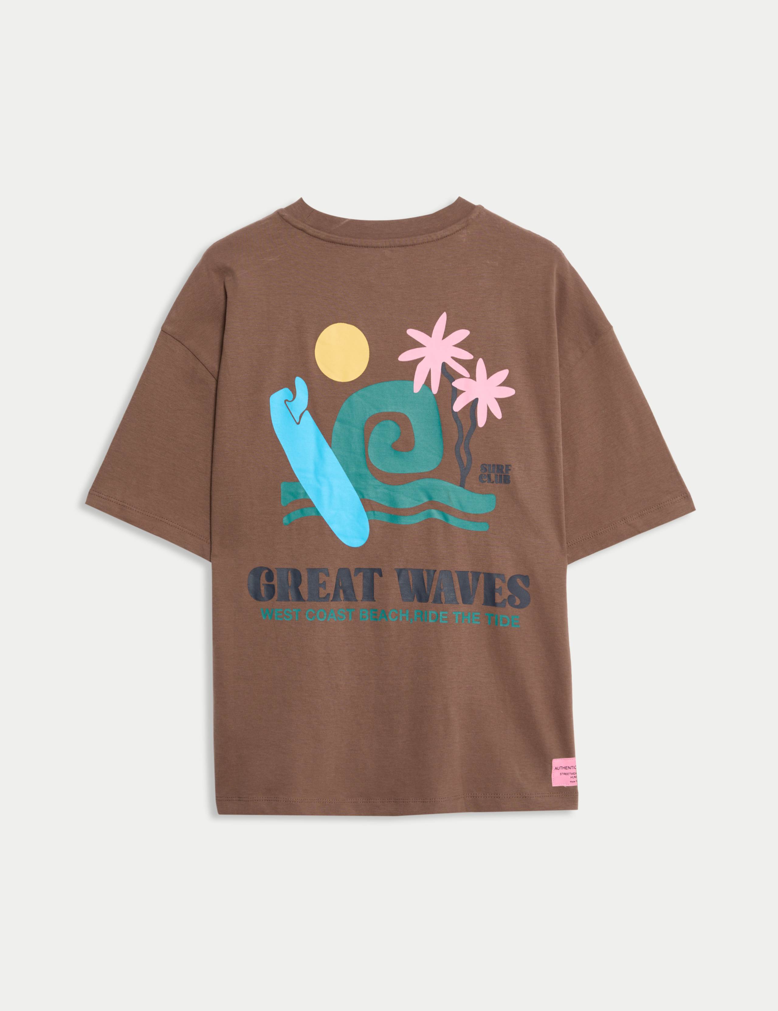 Pure Cotton Surf Graphic T-Shirt (2-16 Yrs) 2 of 2
