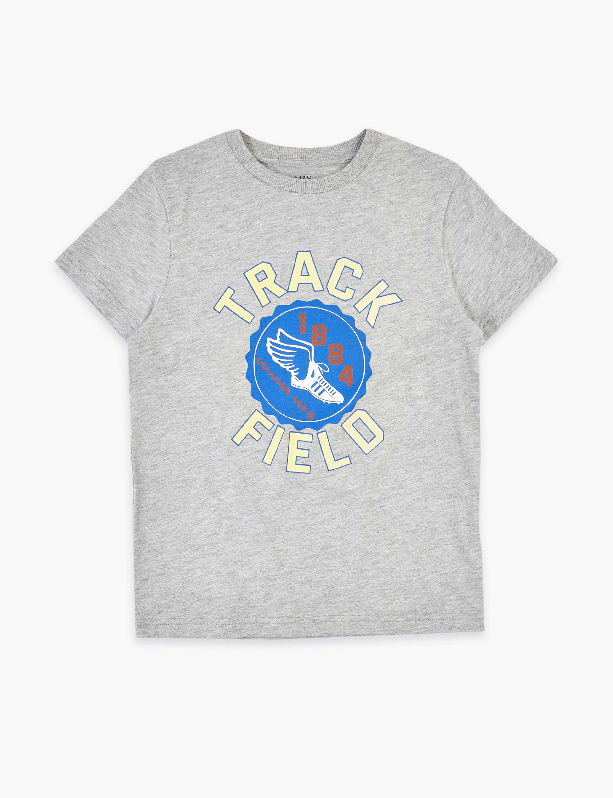 Cotton Track & Field Slogan T-Shirt (6-16 Yrs) 2 of 4