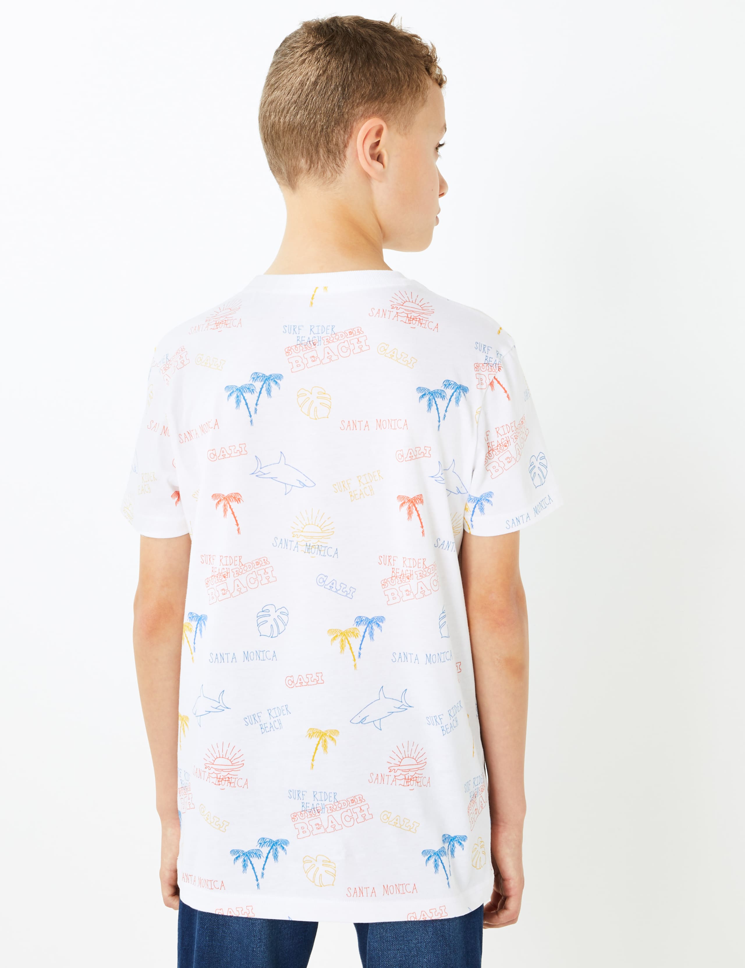 Pure Cotton Beach Print T-Shirt (6-16 Yrs) 4 of 5
