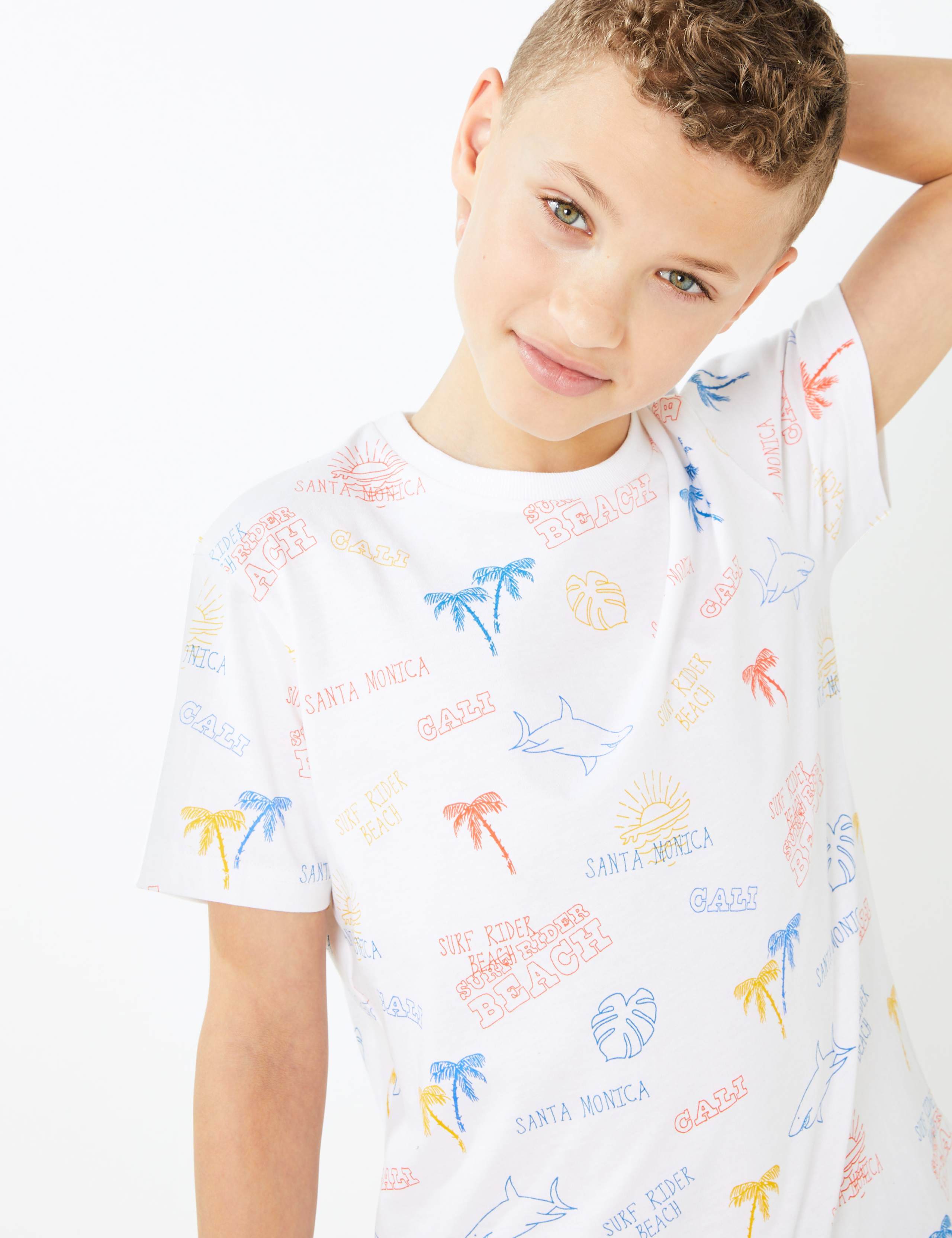 Pure Cotton Beach Print T-Shirt (6-16 Yrs) 5 of 5