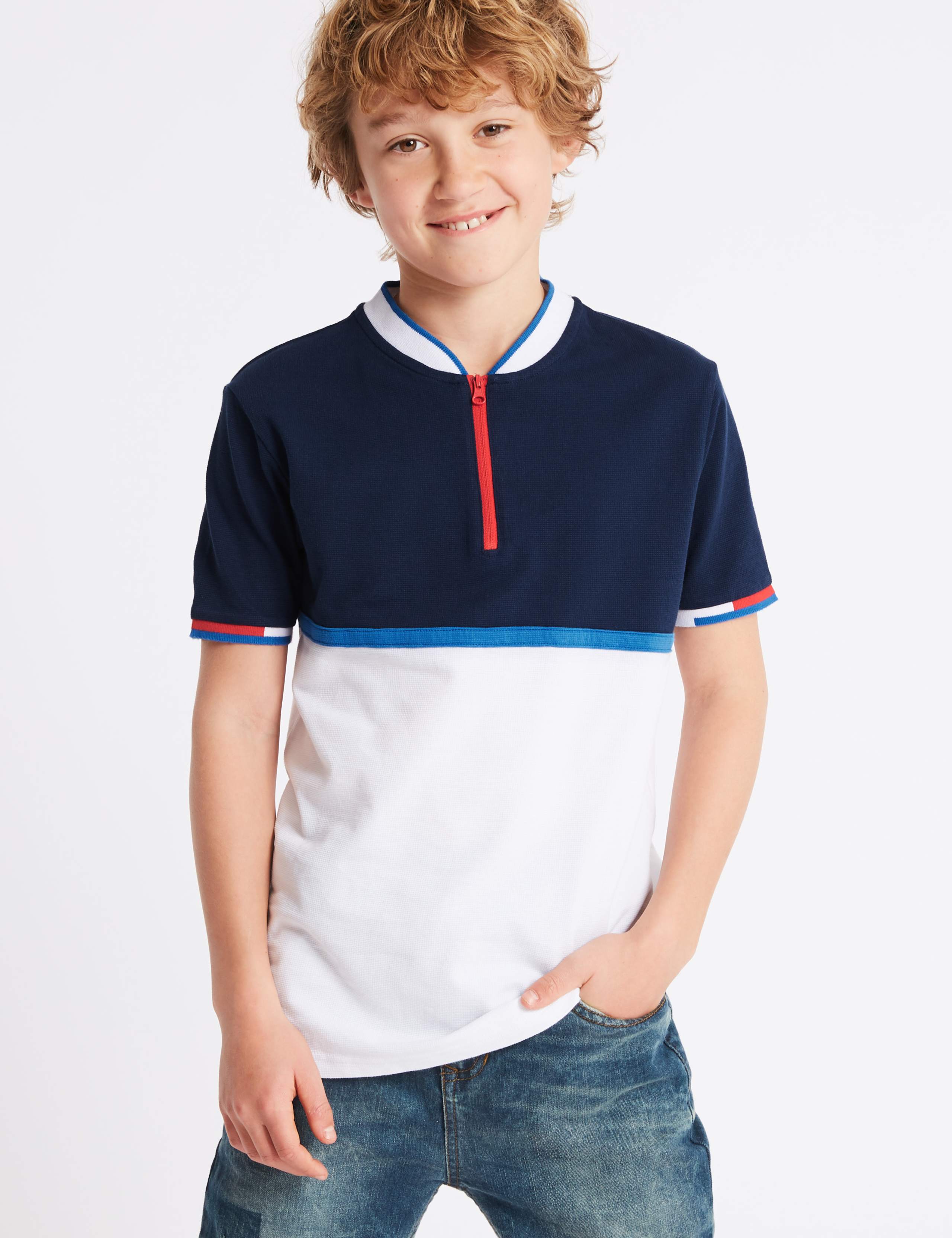 Pure Cotton Polo Shirt (3-16 Years) 1 of 5