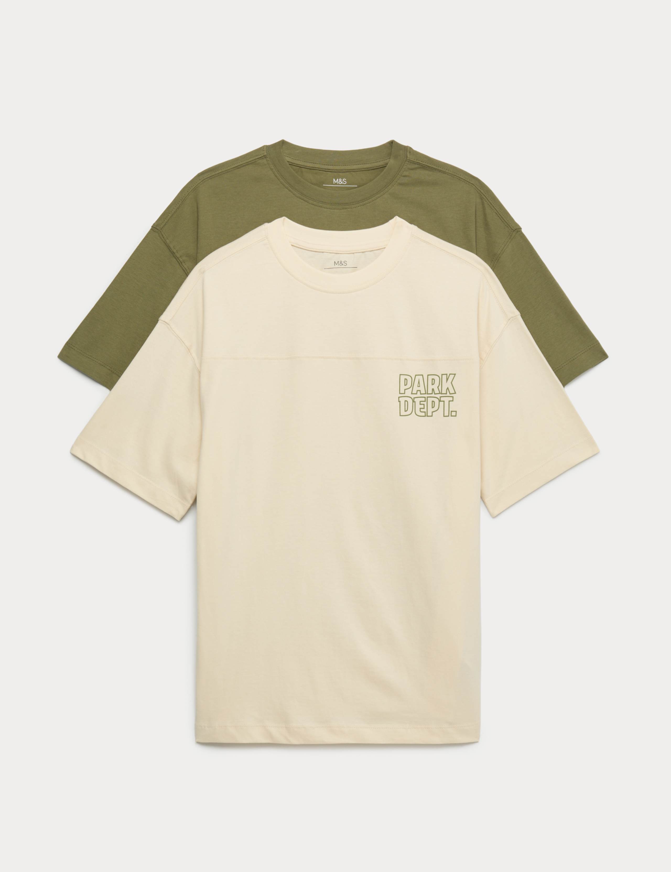 2 Pack Pure Cotton Graphic T-Shirts (6-16 Yrs) 1 of 2