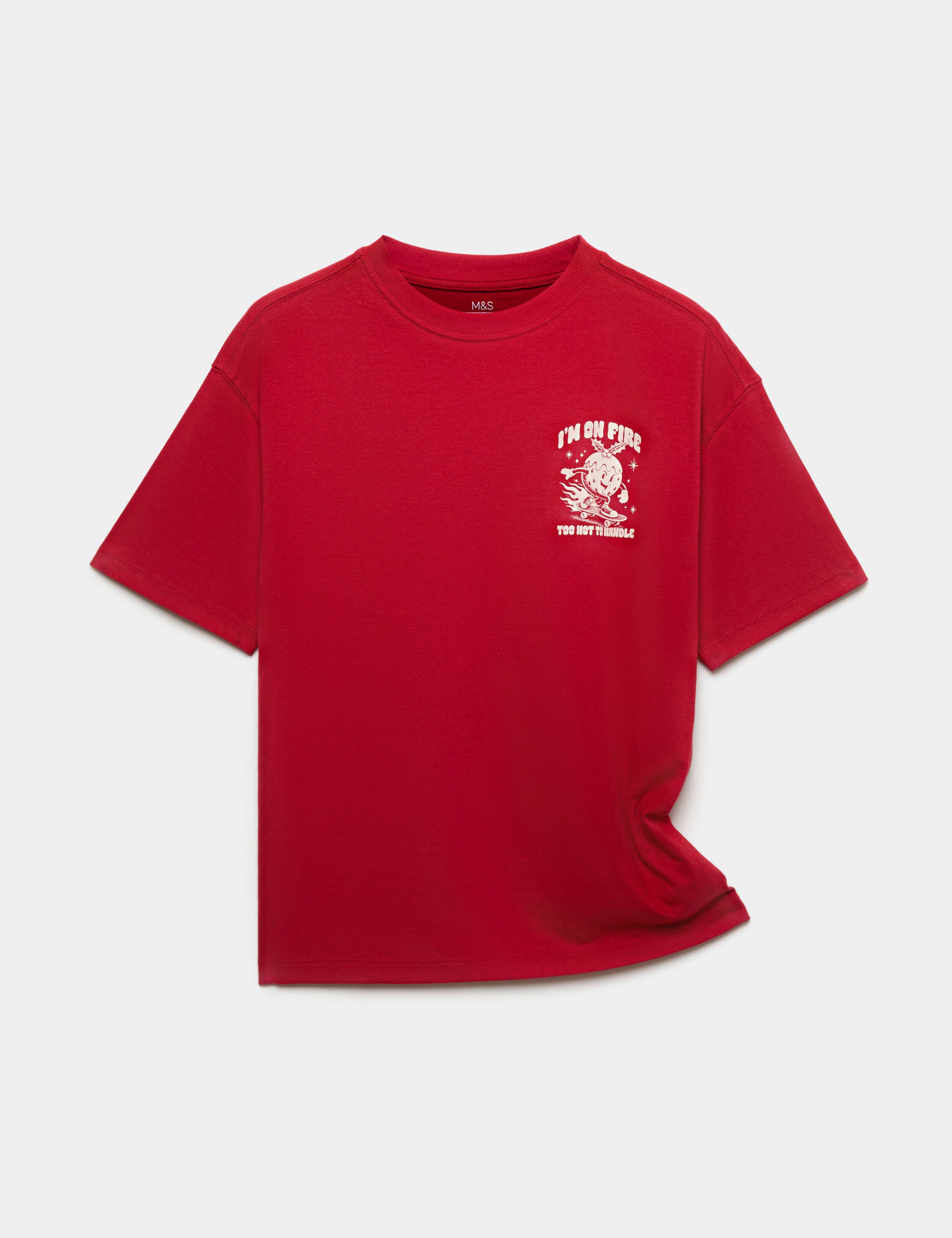 Pure Cotton Christmas Graphic T-Shirt 1 of 2