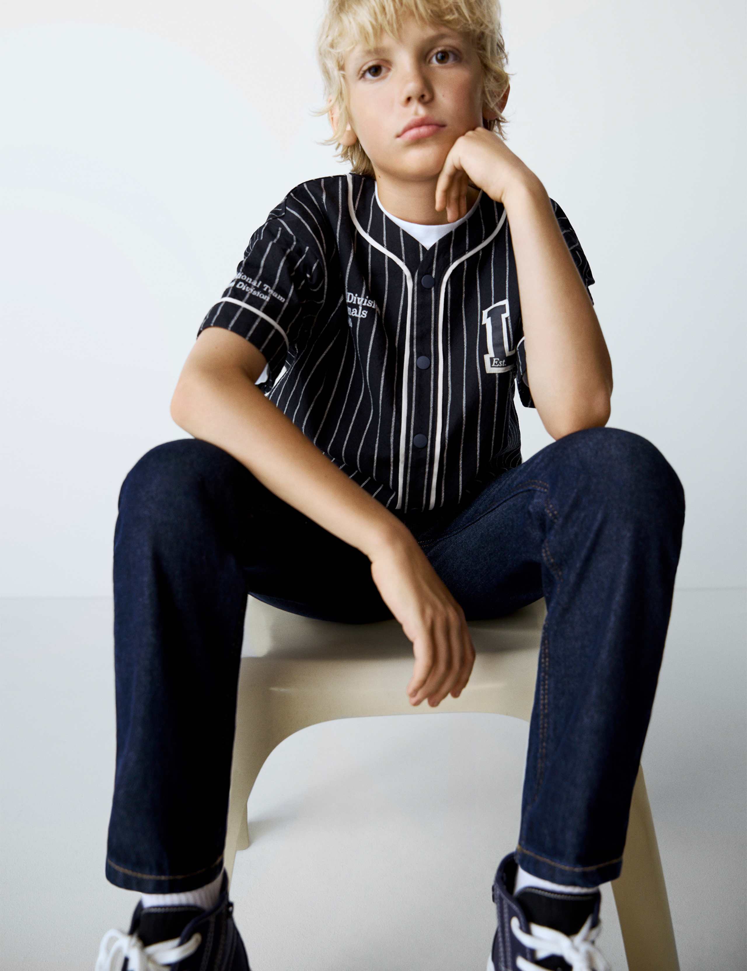 Pure Cotton Striped Baseball Shirt (6-16 Yrs) 3 of 3