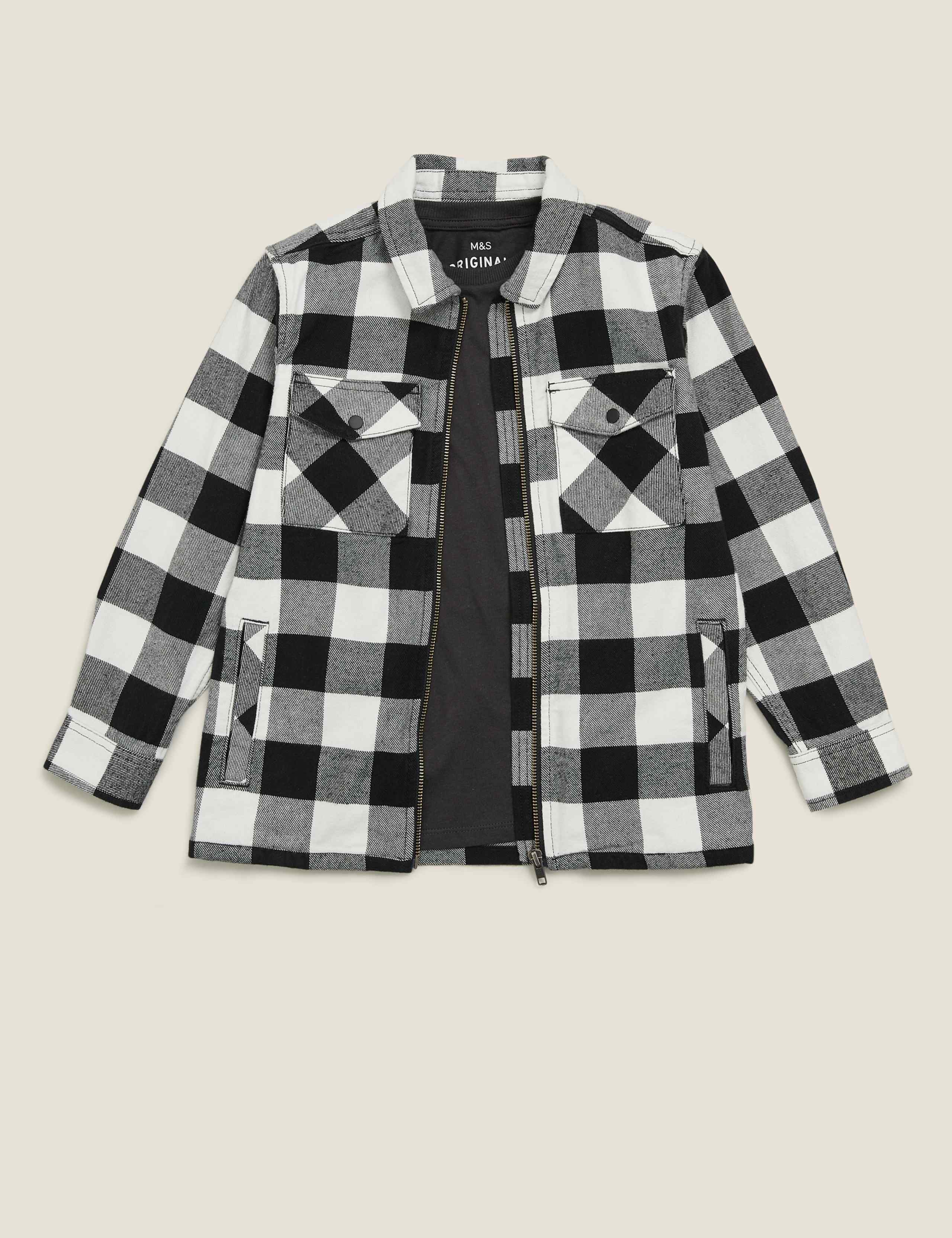 2pc Pure Cotton Check Shirt with T-Shirt (6-14 Yrs) 2 of 4