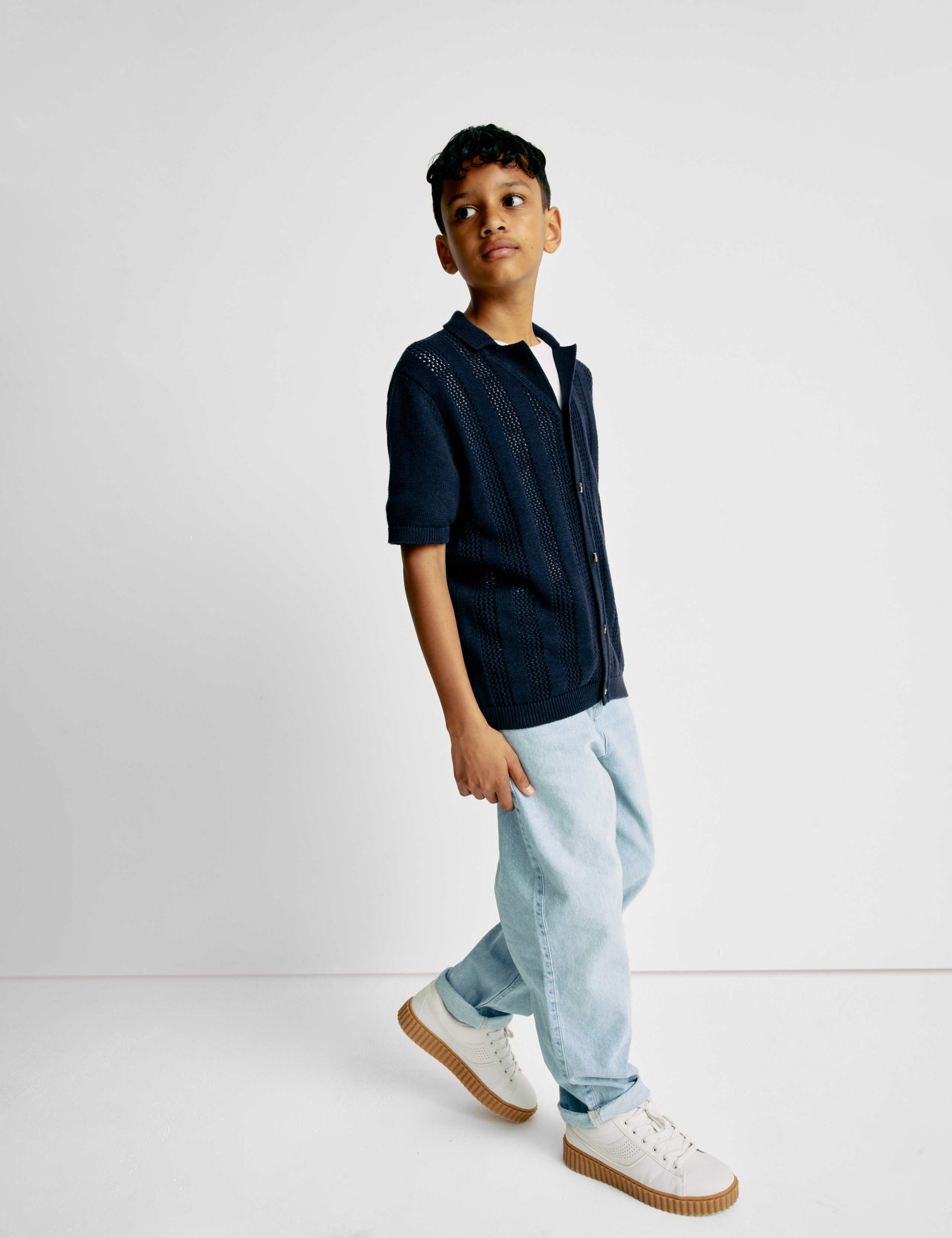 Pure Cotton Knitted Textured T-Shirt (6-16 Yrs) 4 of 7