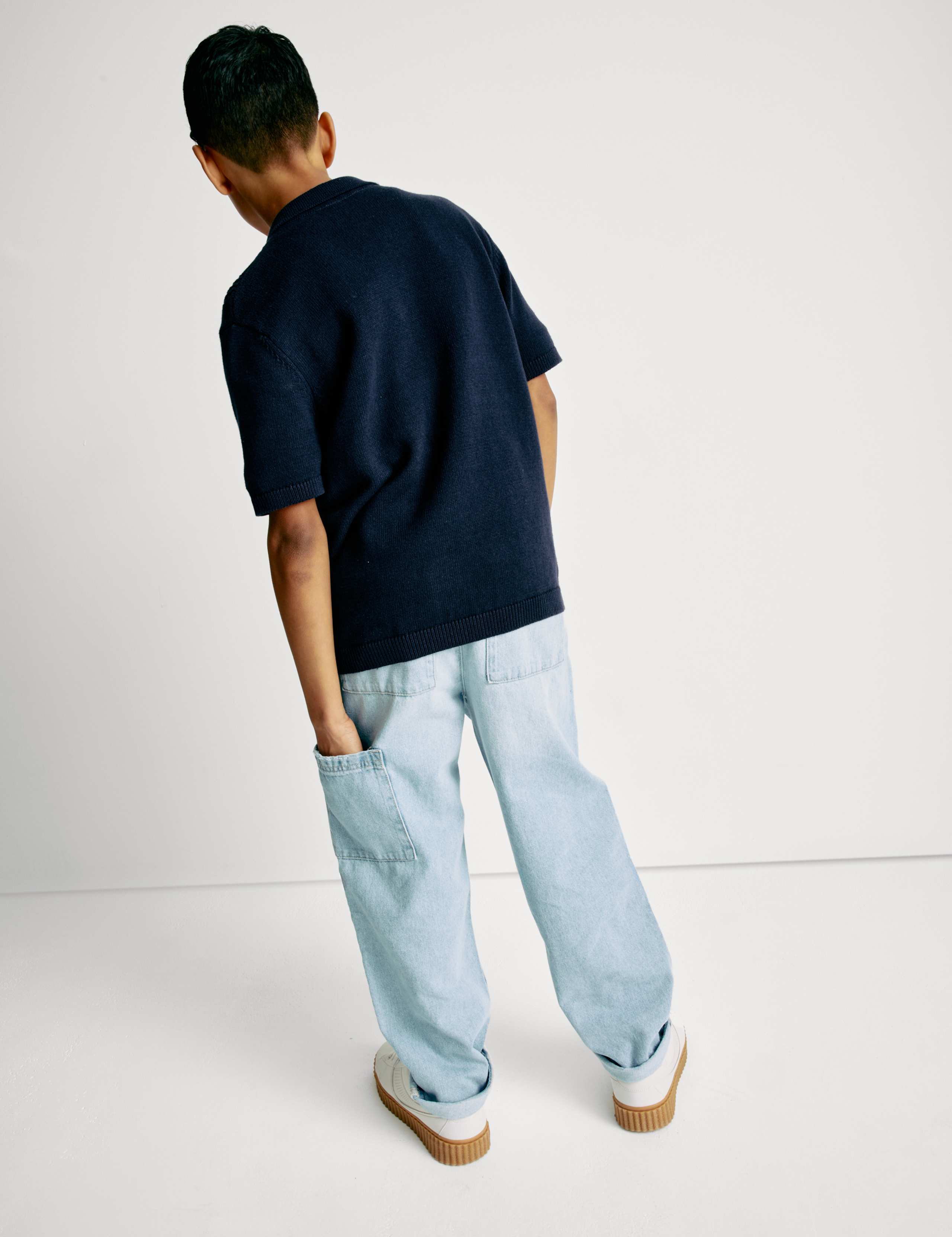 Pure Cotton Knitted Textured T-Shirt (6-16 Yrs) 5 of 7