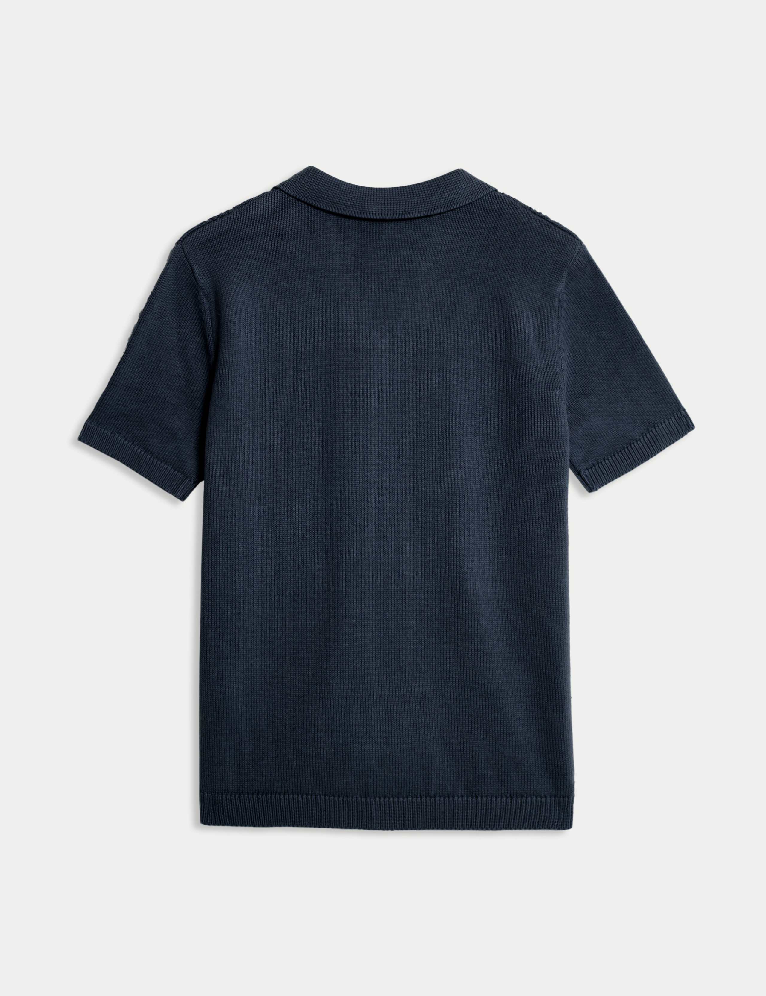 Pure Cotton Knitted Textured T-Shirt (6-16 Yrs) 7 of 7