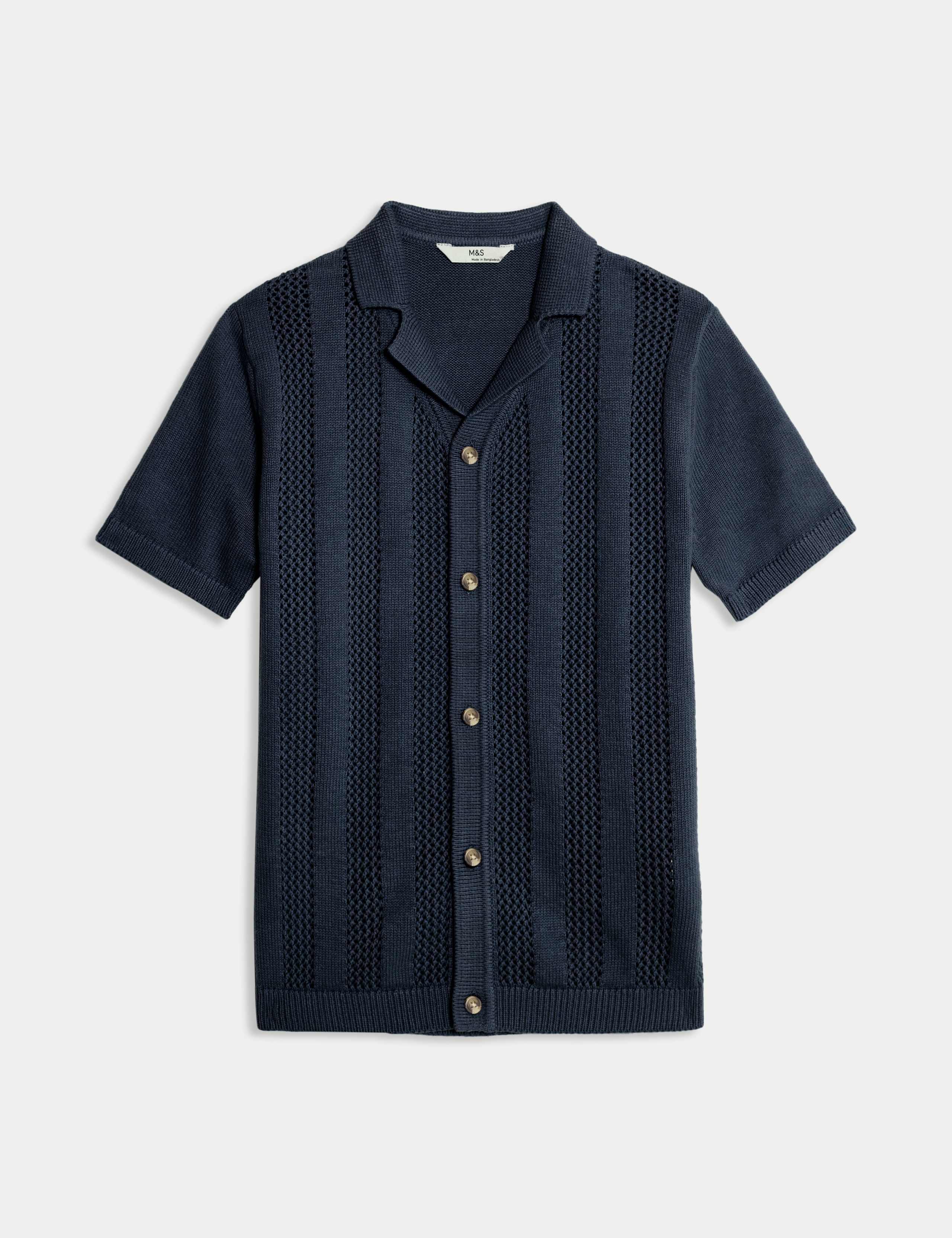 Pure Cotton Knitted Textured T-Shirt (6-16 Yrs) 2 of 7